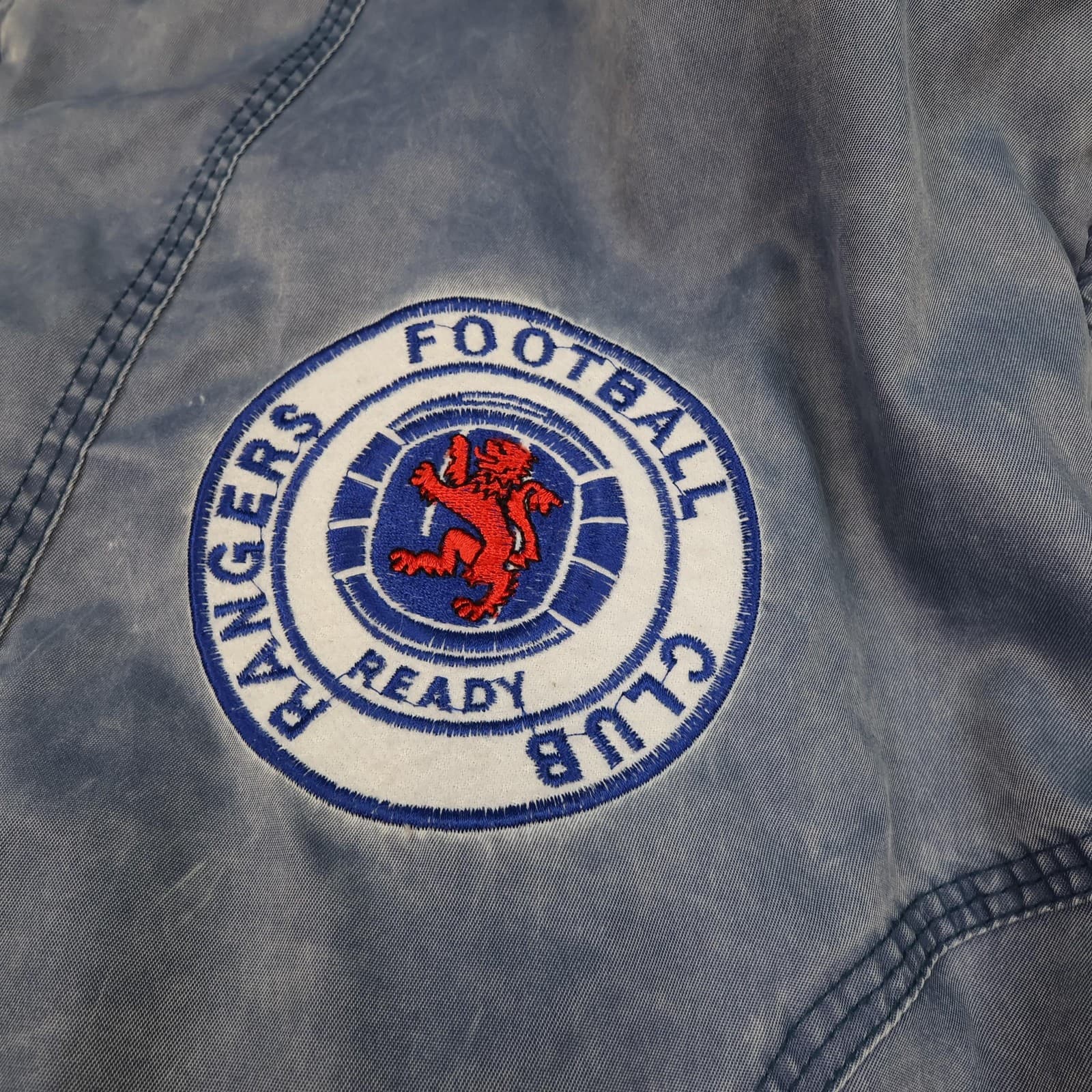 Vintage Glasgow Rangers 1990 1992 Varsity Jacket Campri McEwans Lager 90s photo 5