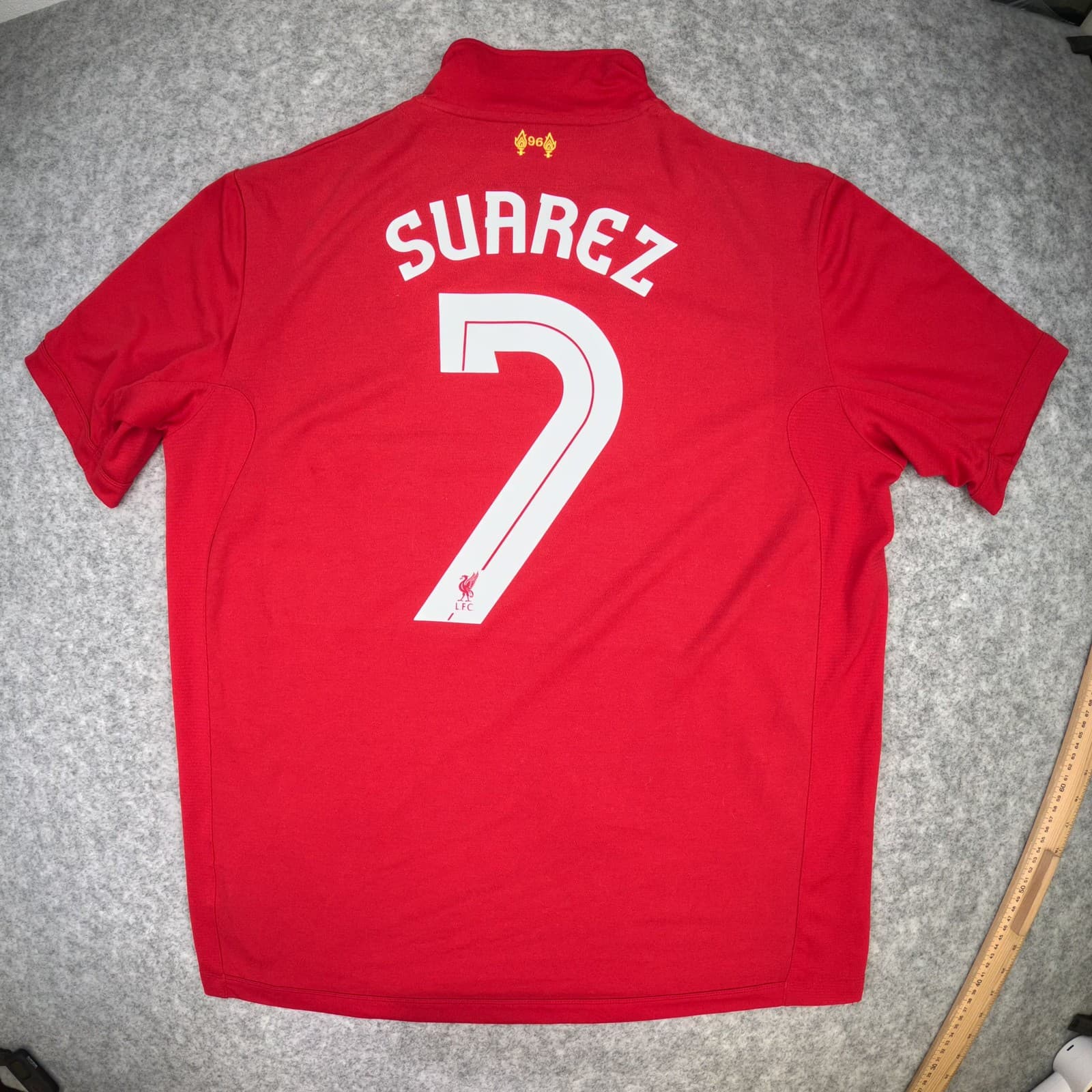 Liverpool Football Shirt Extra Large Red Home 2012 2013 Warrior Luis Suárez 7 photo 3