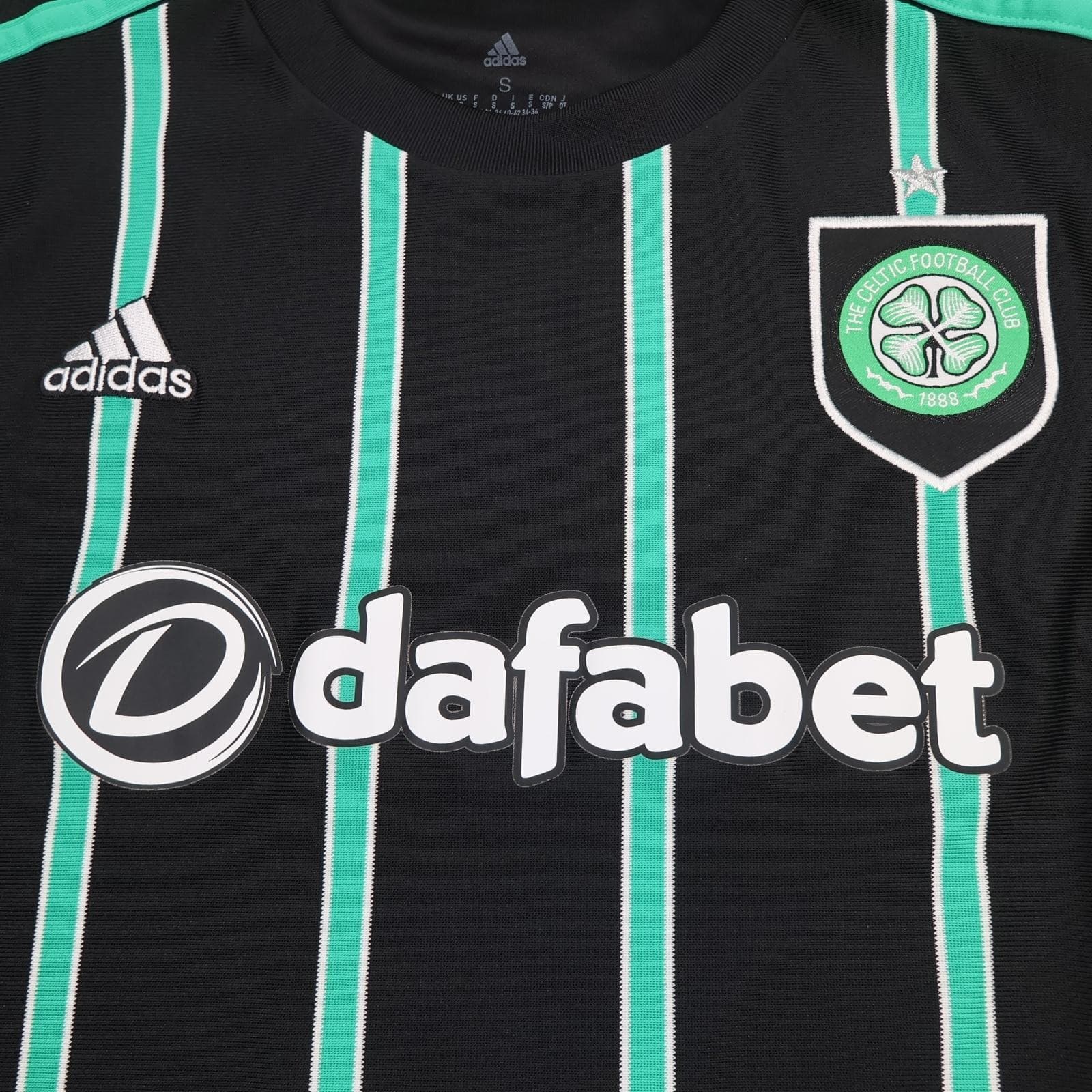 Celtic Away Shirt Womens Small 8-10 Black 2022 2023 Adidas Soccer Jersey Ladies photo 3