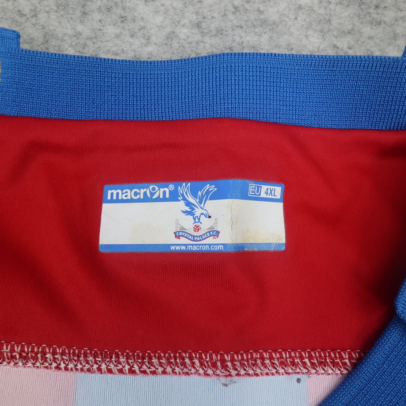 Crystal Palace Shirt 4XL Red Blue Home Kit 2014 2015 Macron Soccer Jersey 48" photo 7