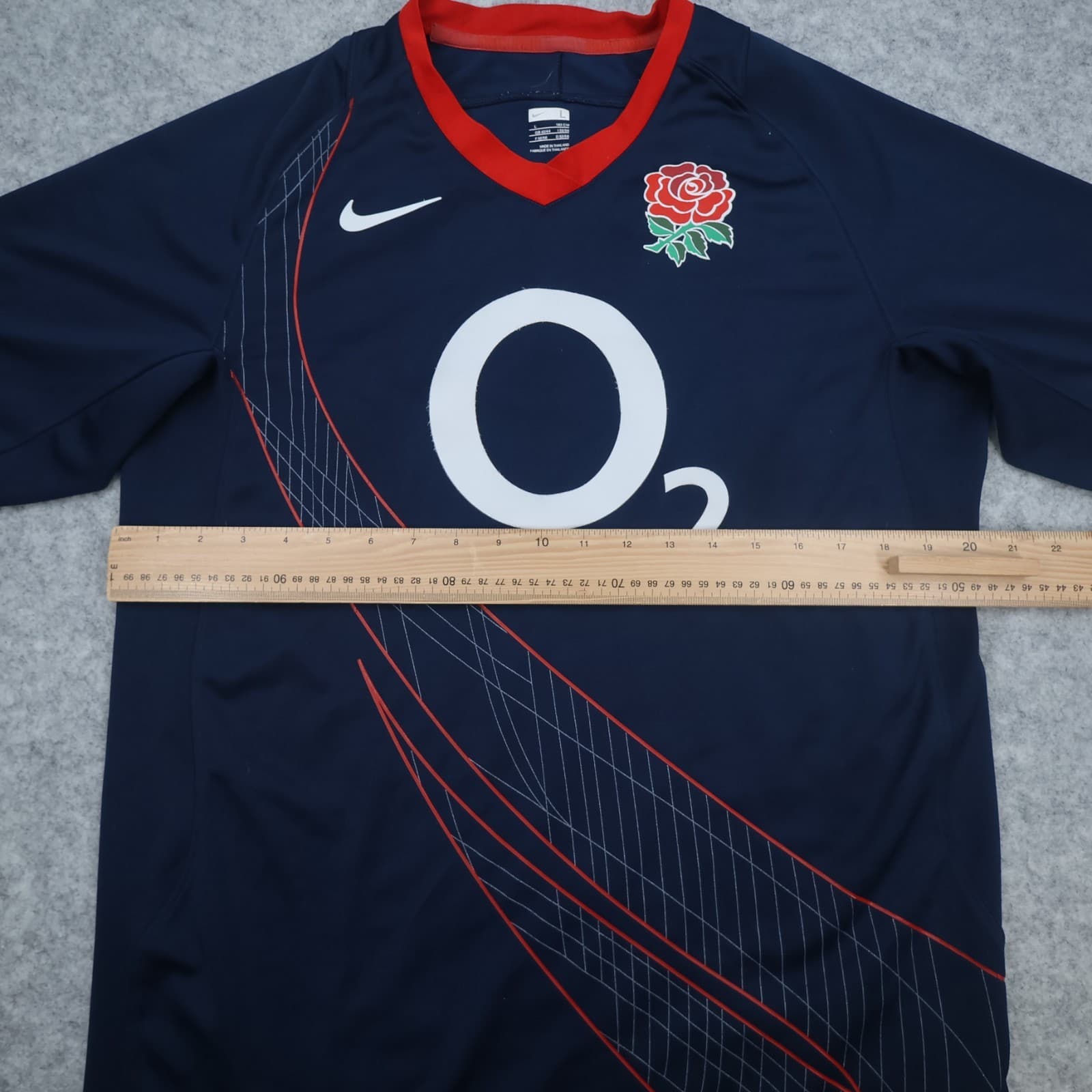 England Rugby Shirt Large Navy Kit 2007 2008 Nike Jersey O2 photo 10