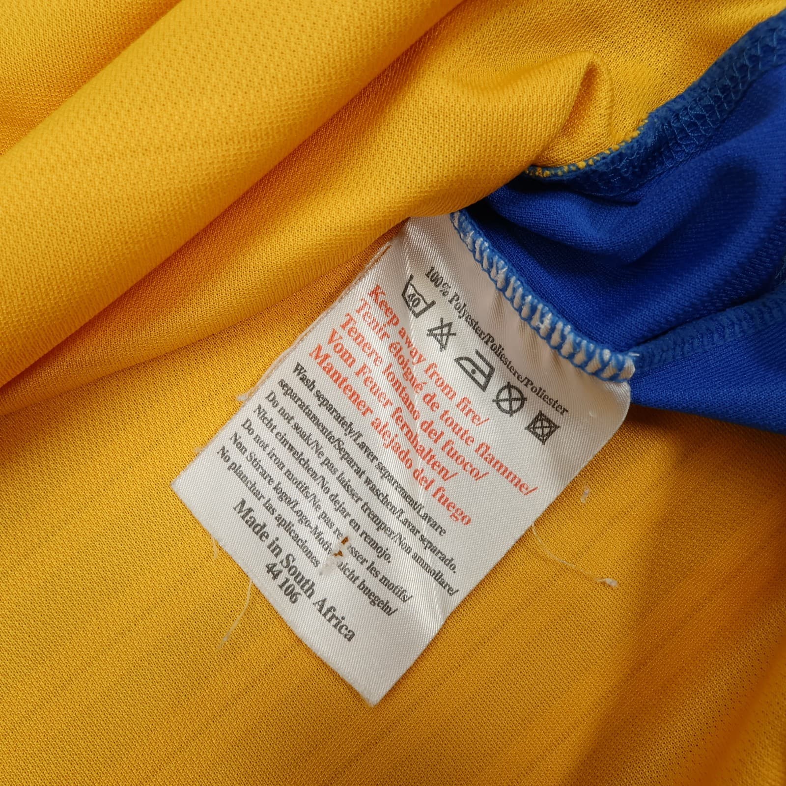 Vintage Chelsea Shirt Large Yellow Third Kit 2000 2001 Jersey Autoglass photo 9