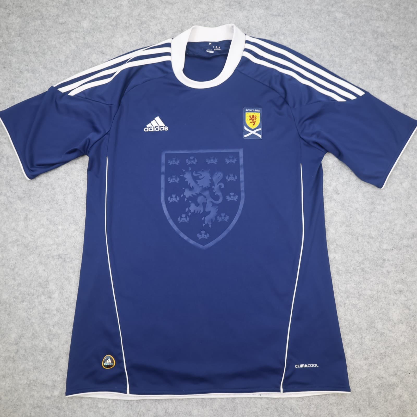 Scotland Football Shirt Large Blue Home Adidas 2010 2011 Soccer Jersey