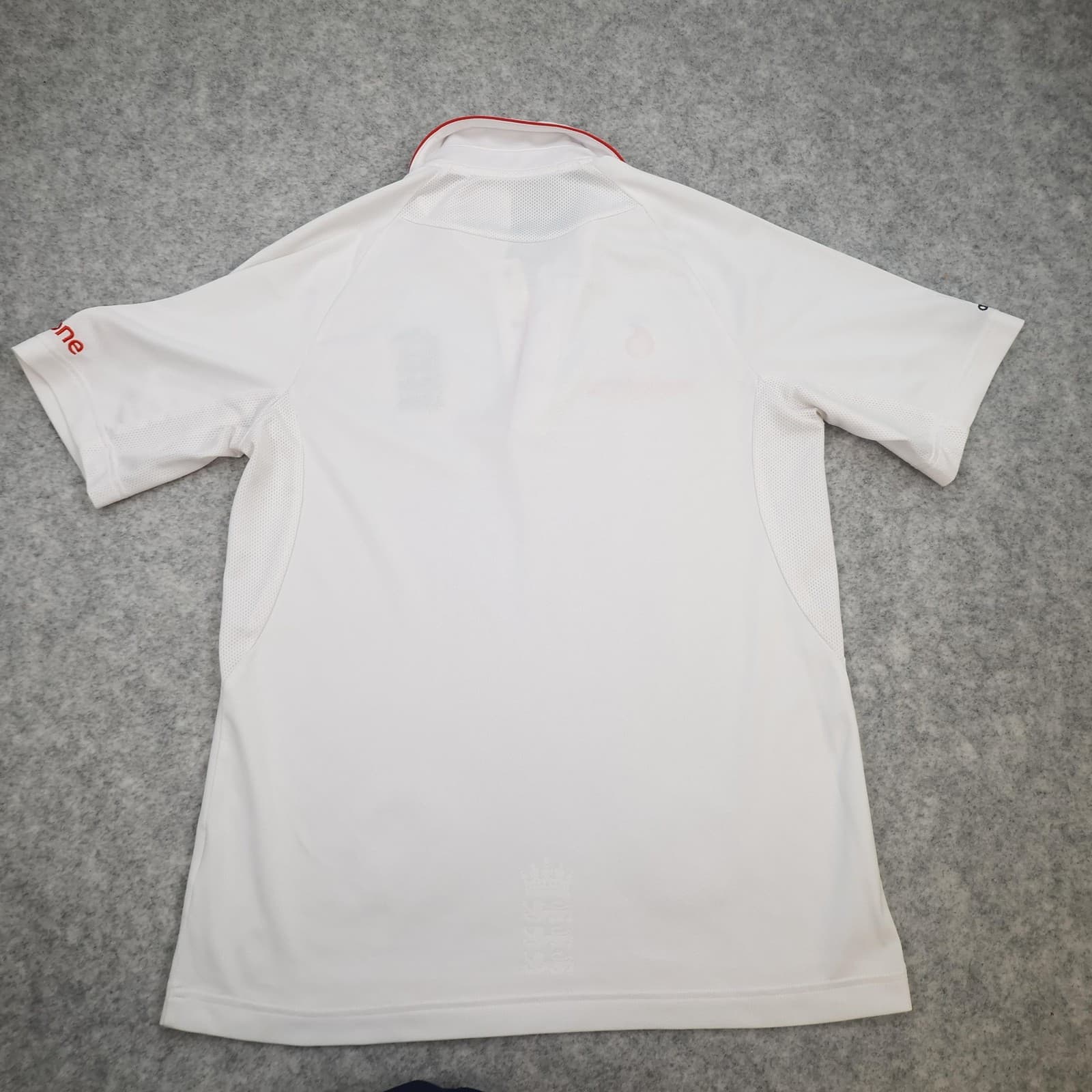 England Cricket Shirt Mens Small White Adidas 2008 2010 ECB Cricket Jersey photo 2