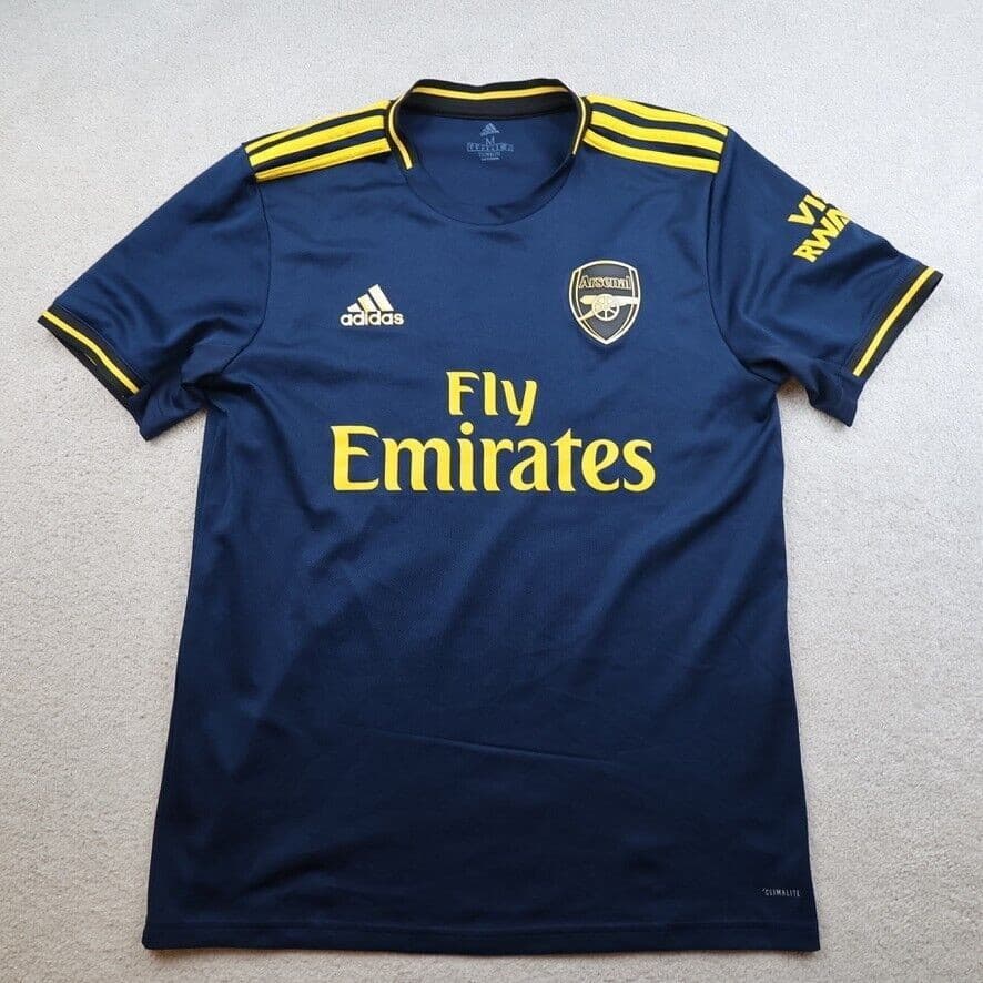 Arsenal Shirt Medium Navy Third Kit 2019 2020 Adidas Soccer Jersey Saka 77 photo 2