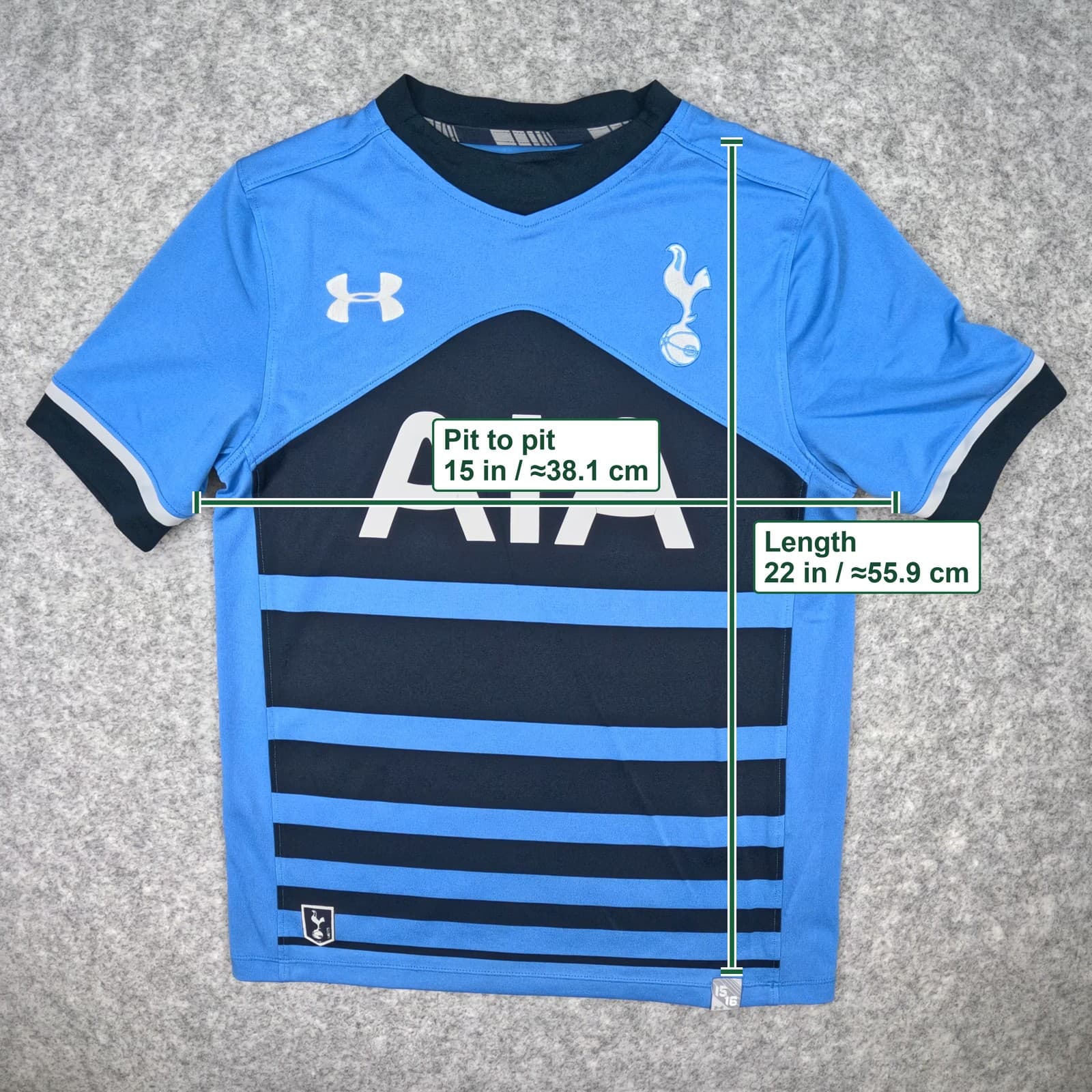Tottenham Hotspur Football Shirt 10-11 Years 2015 2016 Away Under Armour Kids photo 2