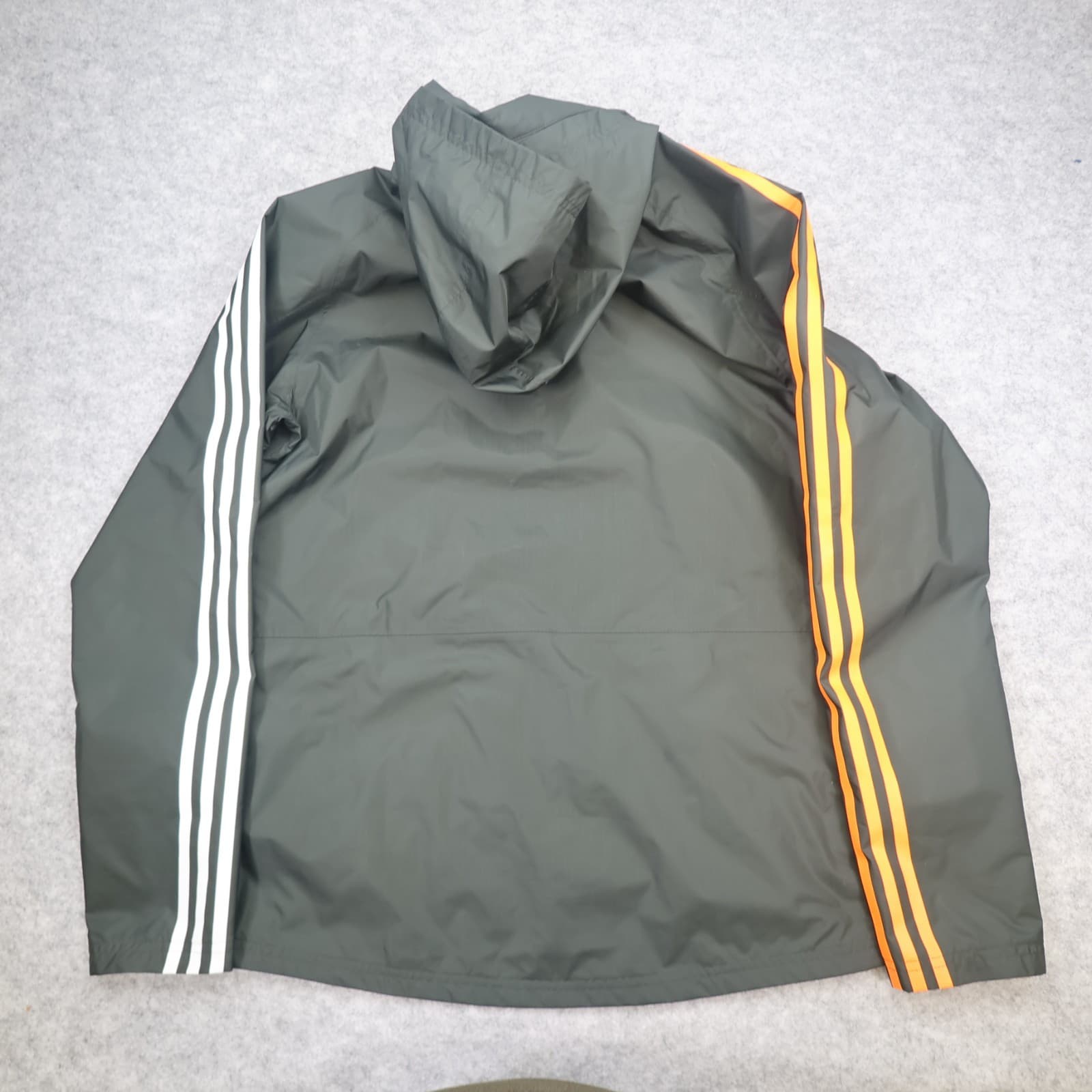 Manchester United Rain Jacket Small Grey Training Adidas 2020 2021 Zipped Hooded photo 2