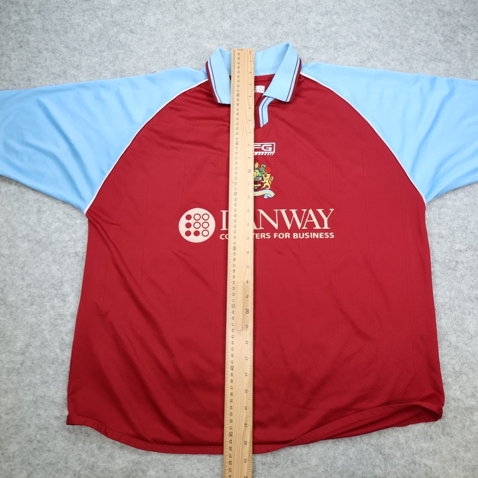 Vintage Burnley Shirt Extra Large Home Kit Mitre 2002 2003 Jersey Lanway TFG photo 12