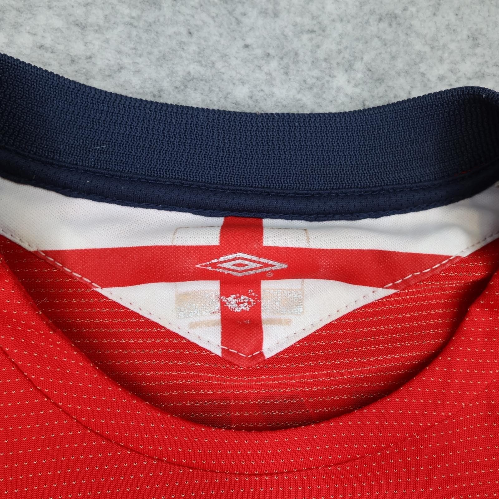 Vintage England Away Shirt Mens Medium Red 2004 2006 Football Umbro Beckham 7 photo 9