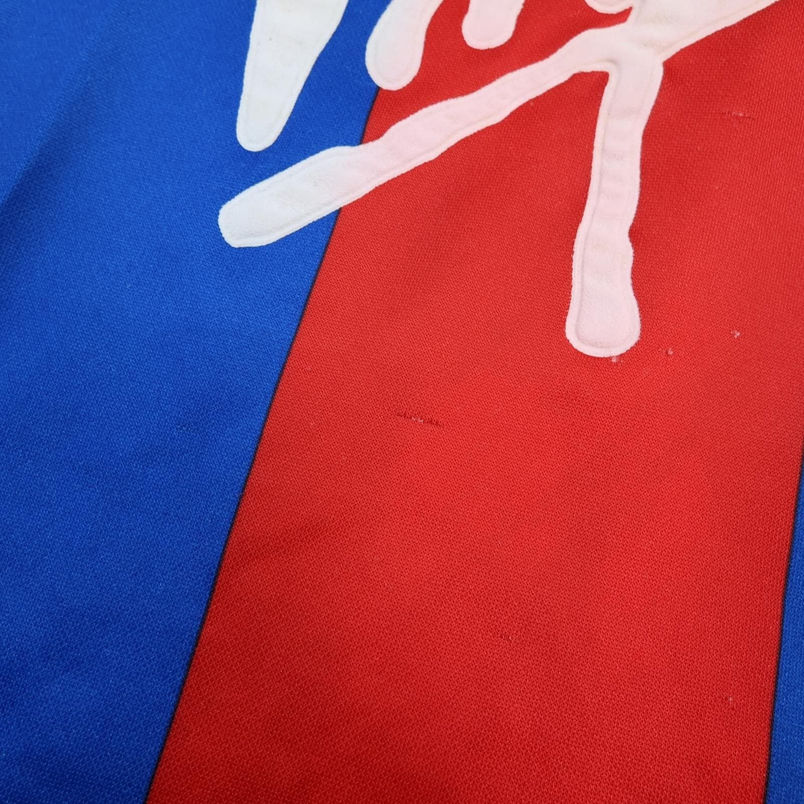 Vintage Crystal Palace Shirt Mens Large Home Red Blue 1989 1990 Bukta Virgin 80s photo 8