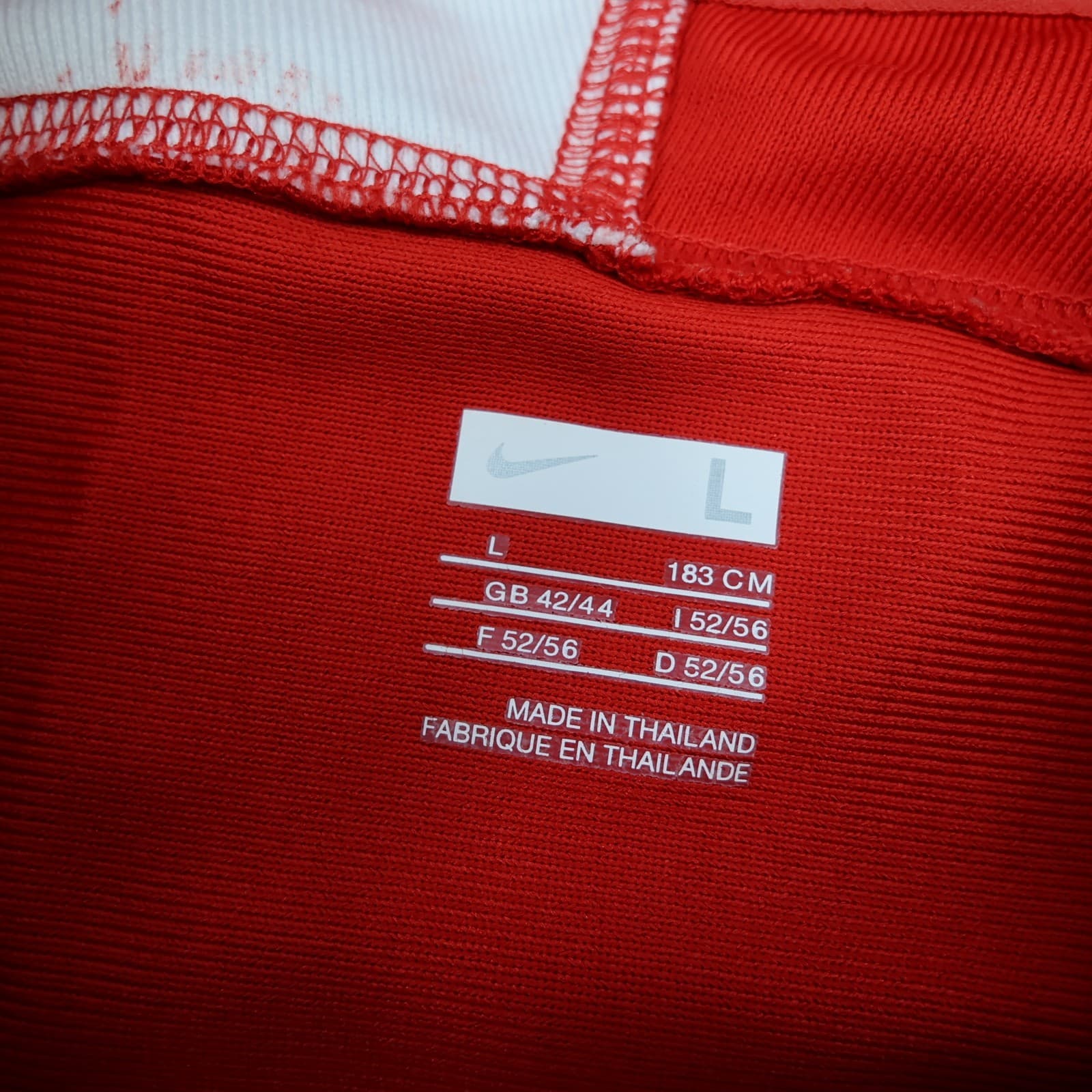 England Rugby Shirt Large Red Away Kit 2007 2008 Nike Jersey O2 photo 7