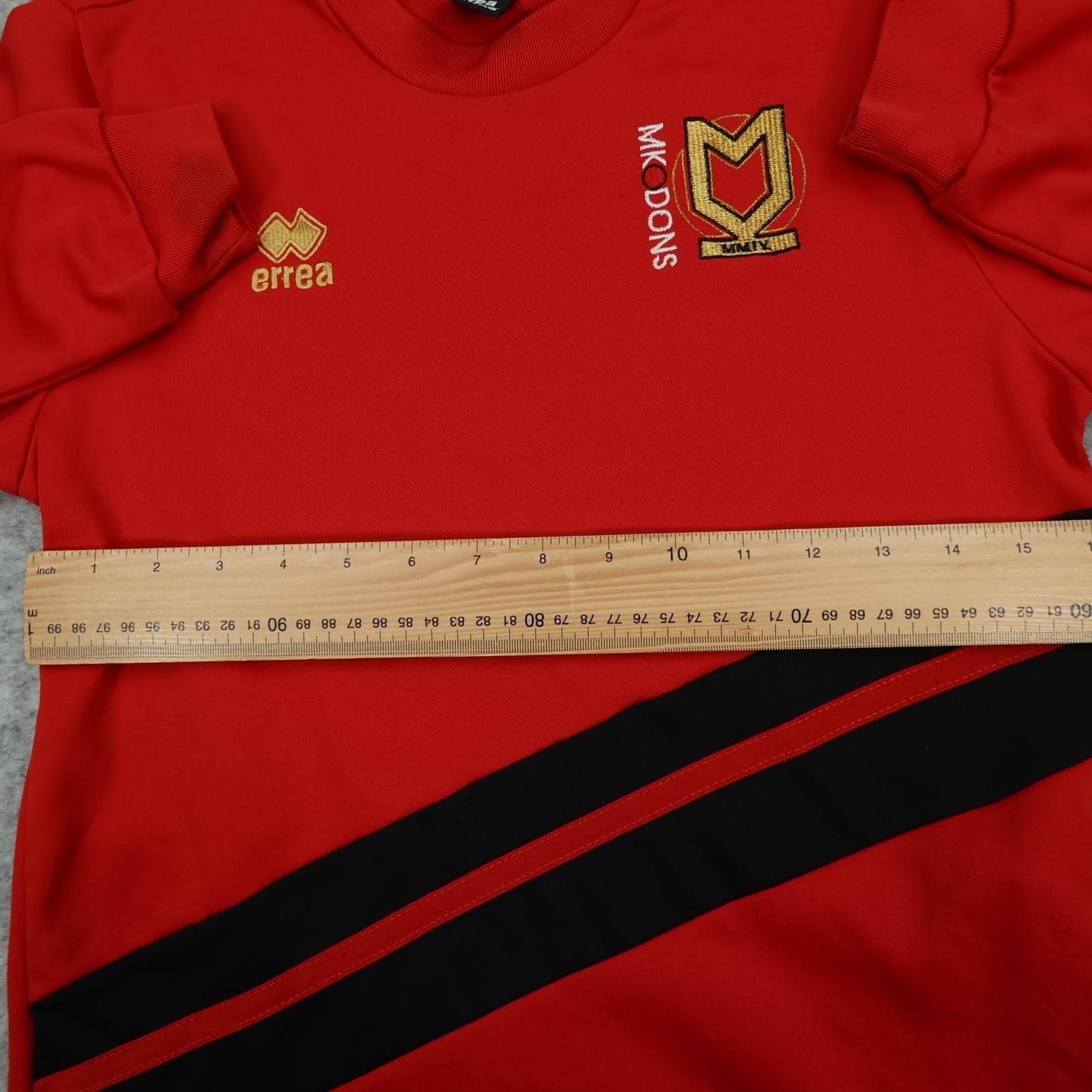 Milton Keynes Dons Training Top Youth XXS Red Football Errea MK Dons Jersey photo 7