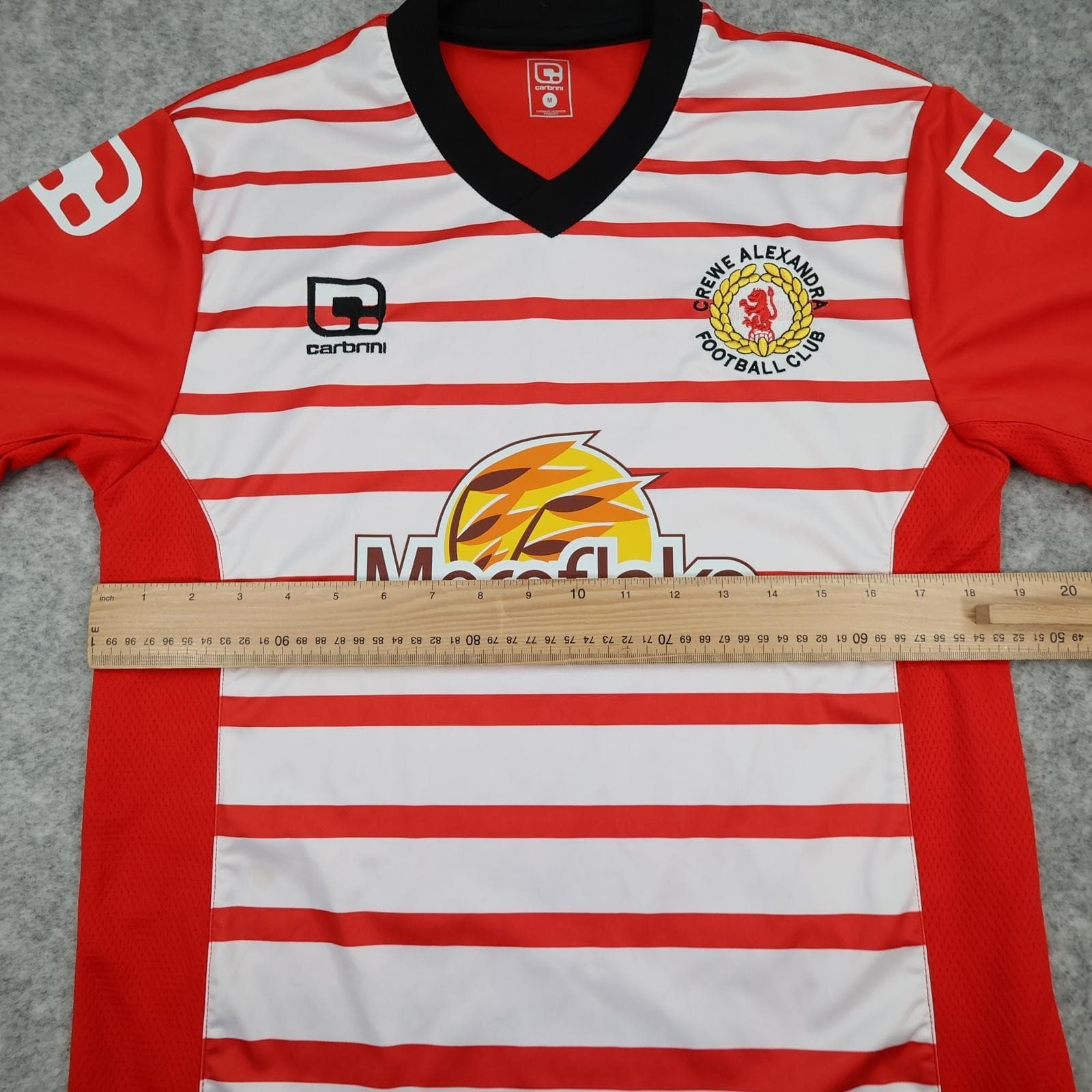 Crewe Alexandra Shirt Mens Medium Red EFL 2016 2017 Carbrini Mornflake Jersey photo 9