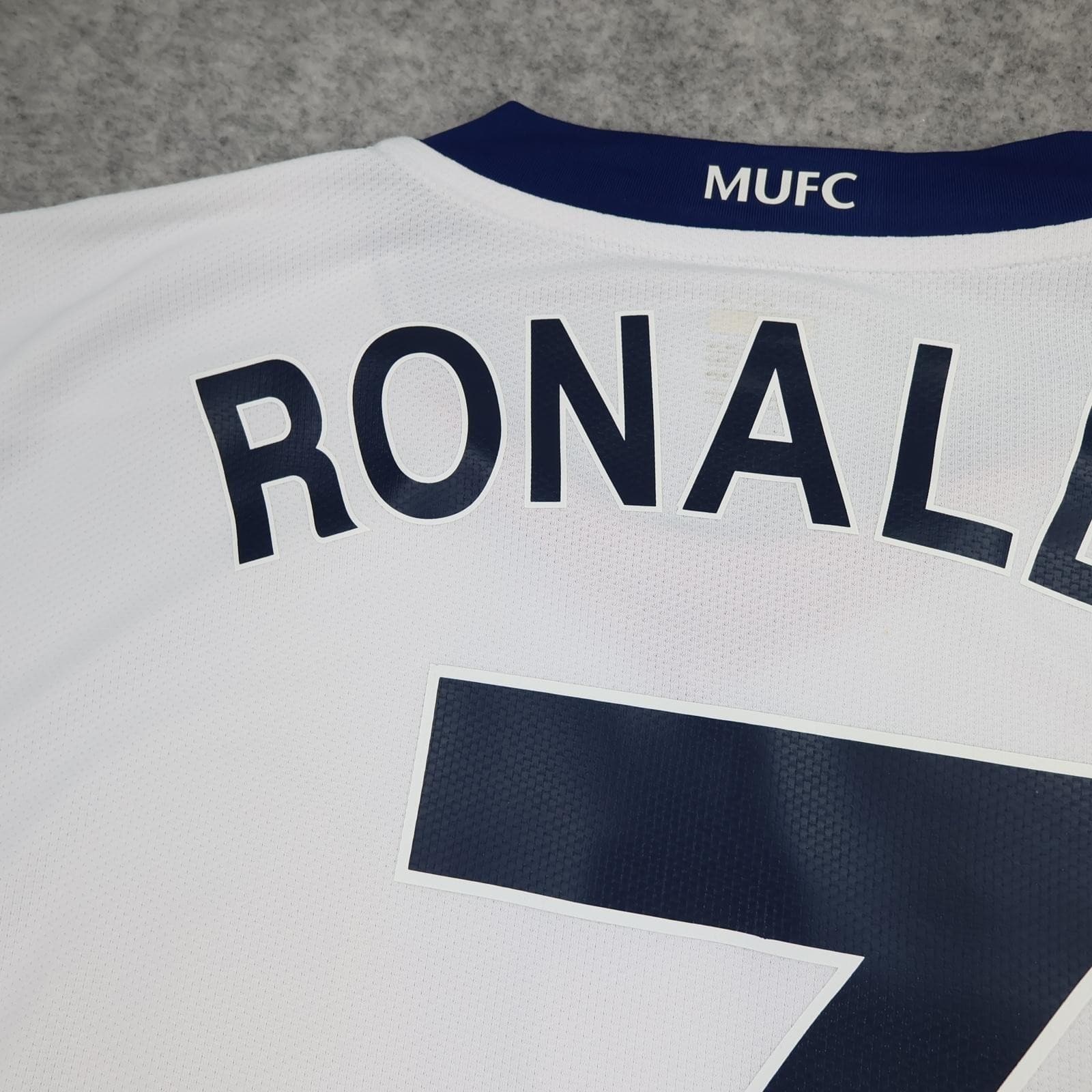 Manchester United Shirt Mens XL White Away 2008 2009 Football Nike AIG Ronaldo 7 photo 15