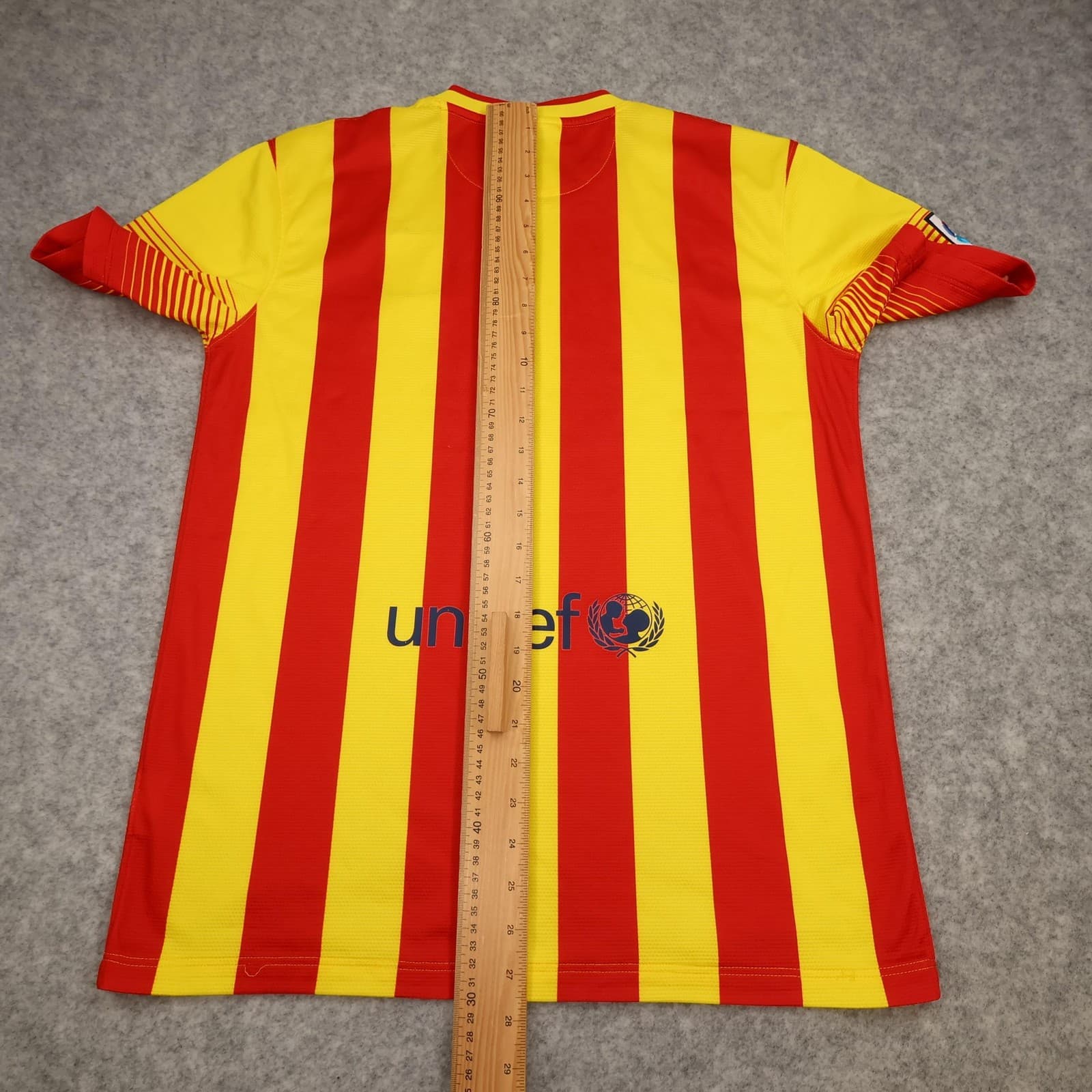 Barcelona Shirt Mens Medium Away 2013 2014 Football Nike Qatar Airways Jersey photo 11