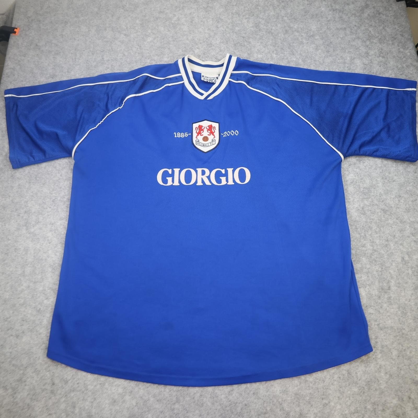 Vintage Millwall Shirt Mens 3XL Blue 2000 2001 125th Anniversary Giorgio Jersey