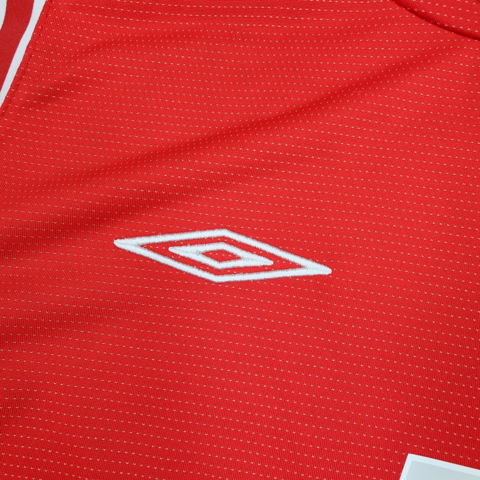 Vintage England Shirt Mens Medium Red Away 2004 2005 Soccer Umbro Beckham 7 photo 8