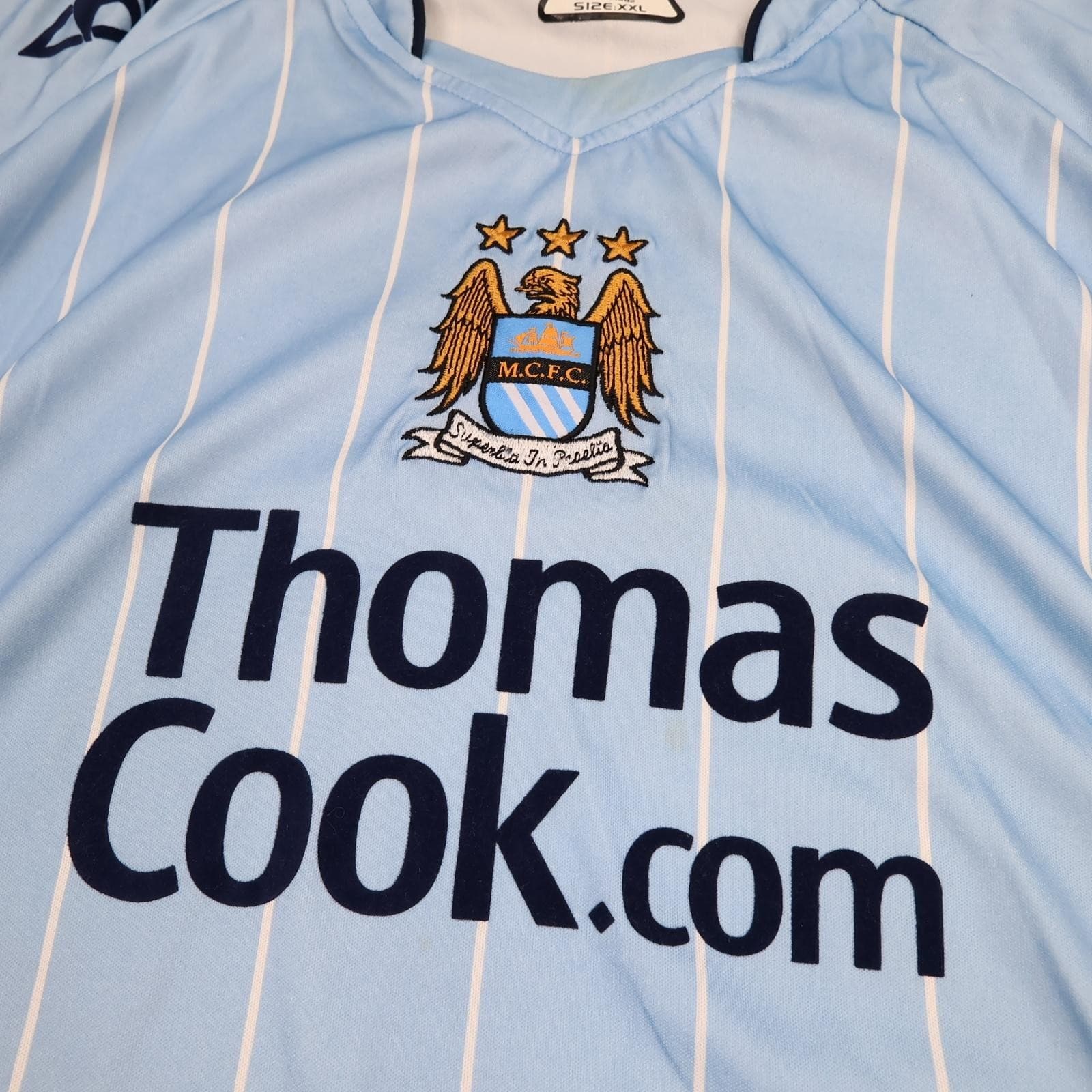 Manchester City Shirt Mens 2XL Blue Home 2007 2008 Le Coq Sportif Thomas Cook photo 3