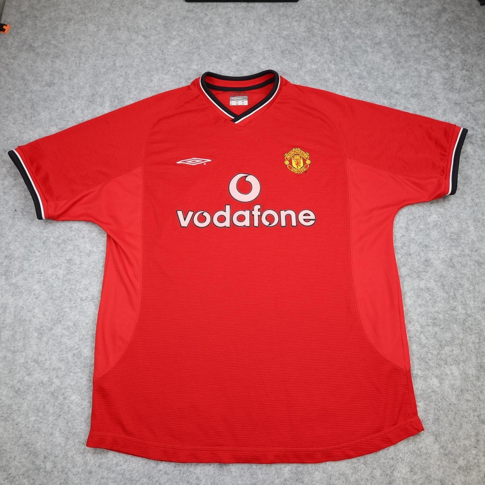 Vintage Manchester United Shirt Mens Large Red Home 2000 2002 Umbro Neville 2 photo 2