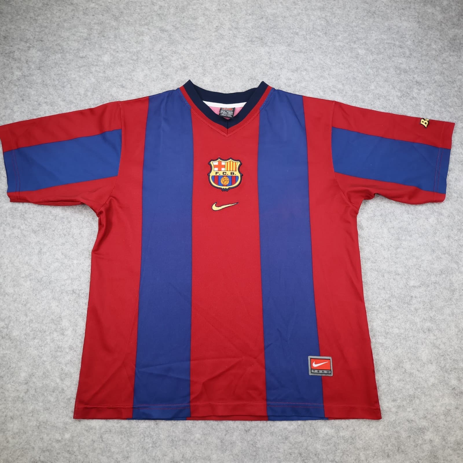 Vintage Barcelona Shirt Medium Red Home Kit 1998 2000 Nike Soccer Jersey