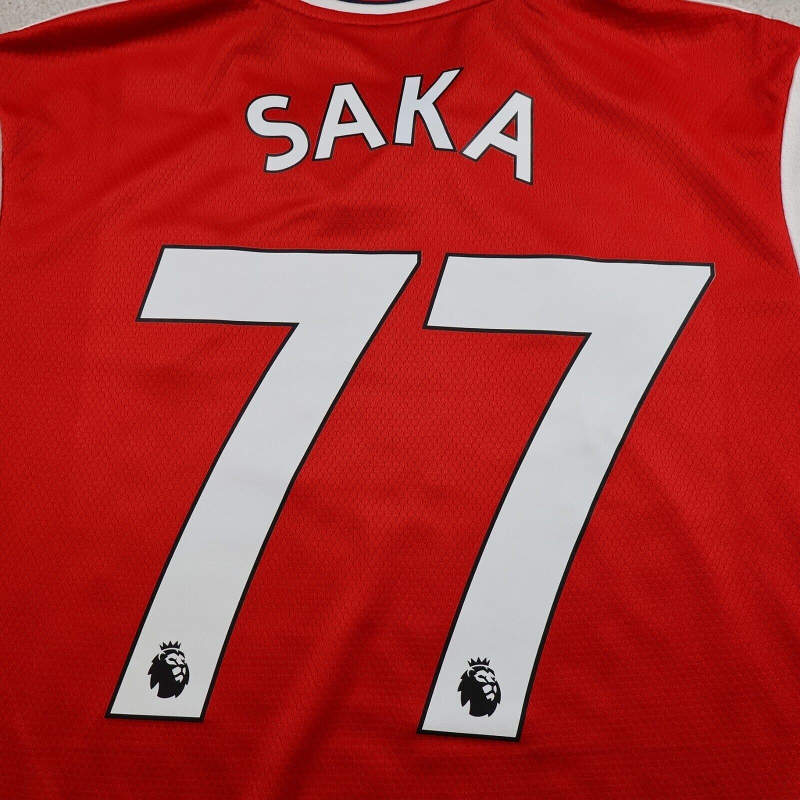 Arsenal Shirt Large Red Home Kit 2019 2020 Adidas Bukayo Saka Jersey 77 photo 5