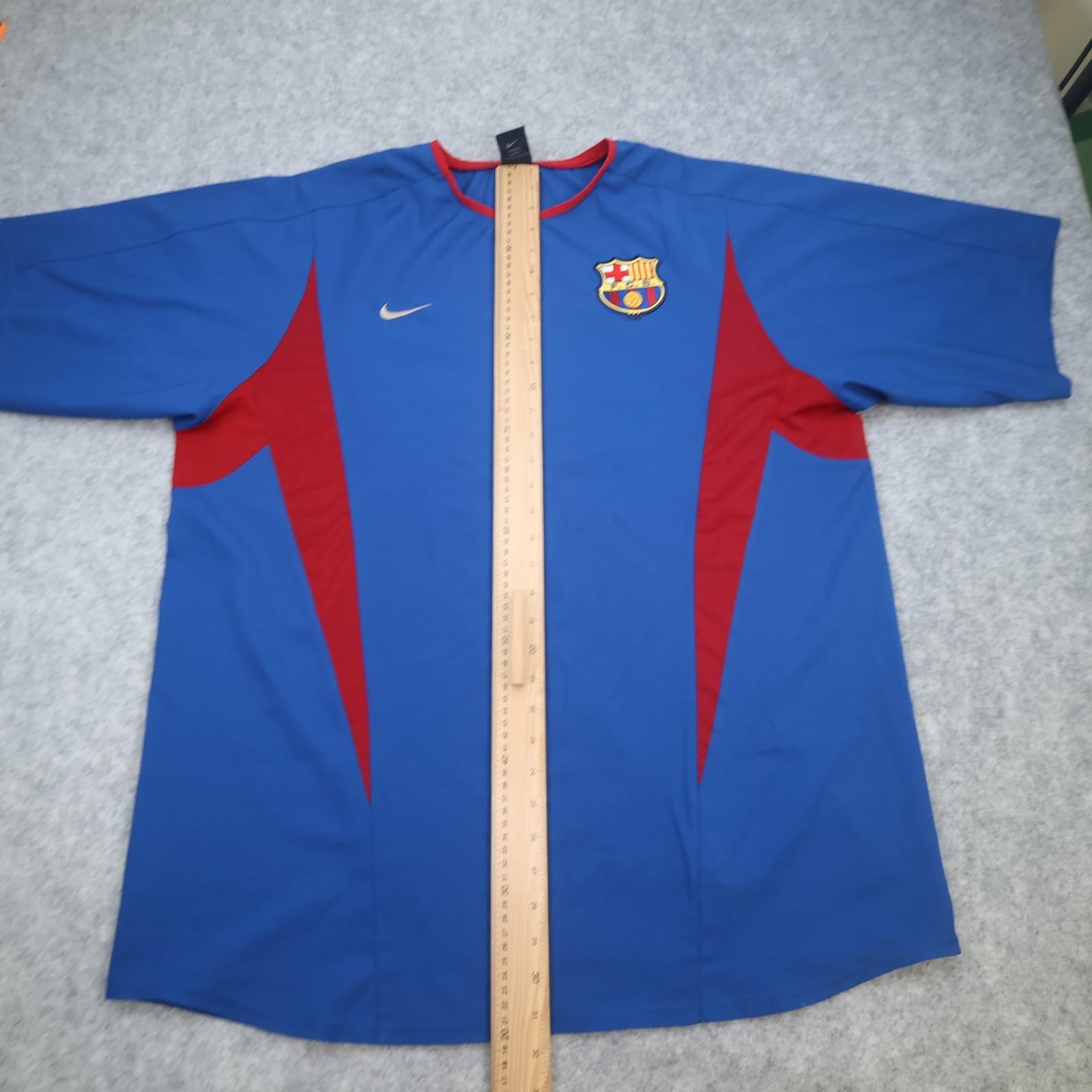 Vintage Barcelona Training Shirt Mens 2XL Blue Red 2002 2003 Nike Soccer Jersey photo 12