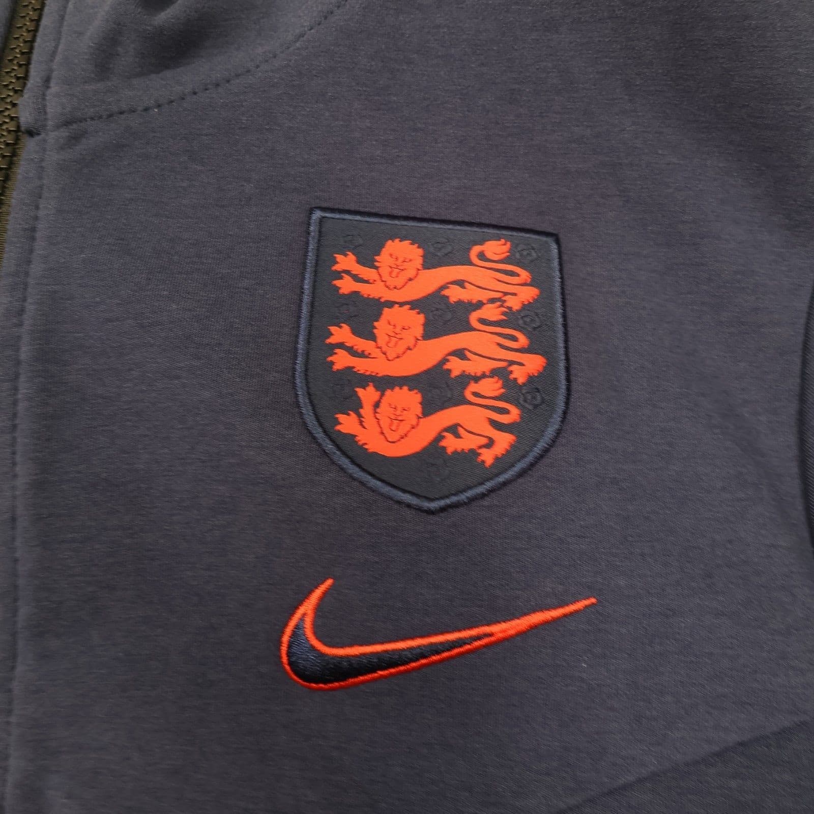 England Football Jumper Small Nike Blue Top Pullover 2020 Tech Fleece Full Zip photo 6