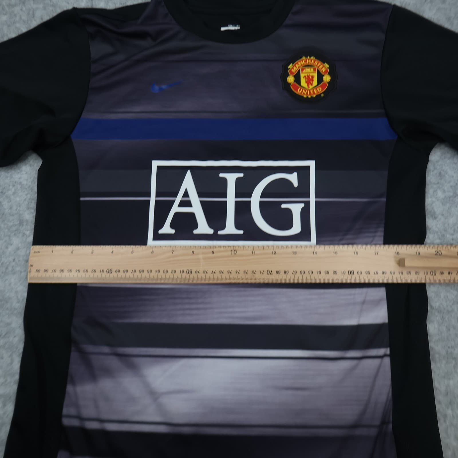 Manchester United Shirt Medium Black Blue Training  Kit 2009 2010 Nike Jersey photo 9