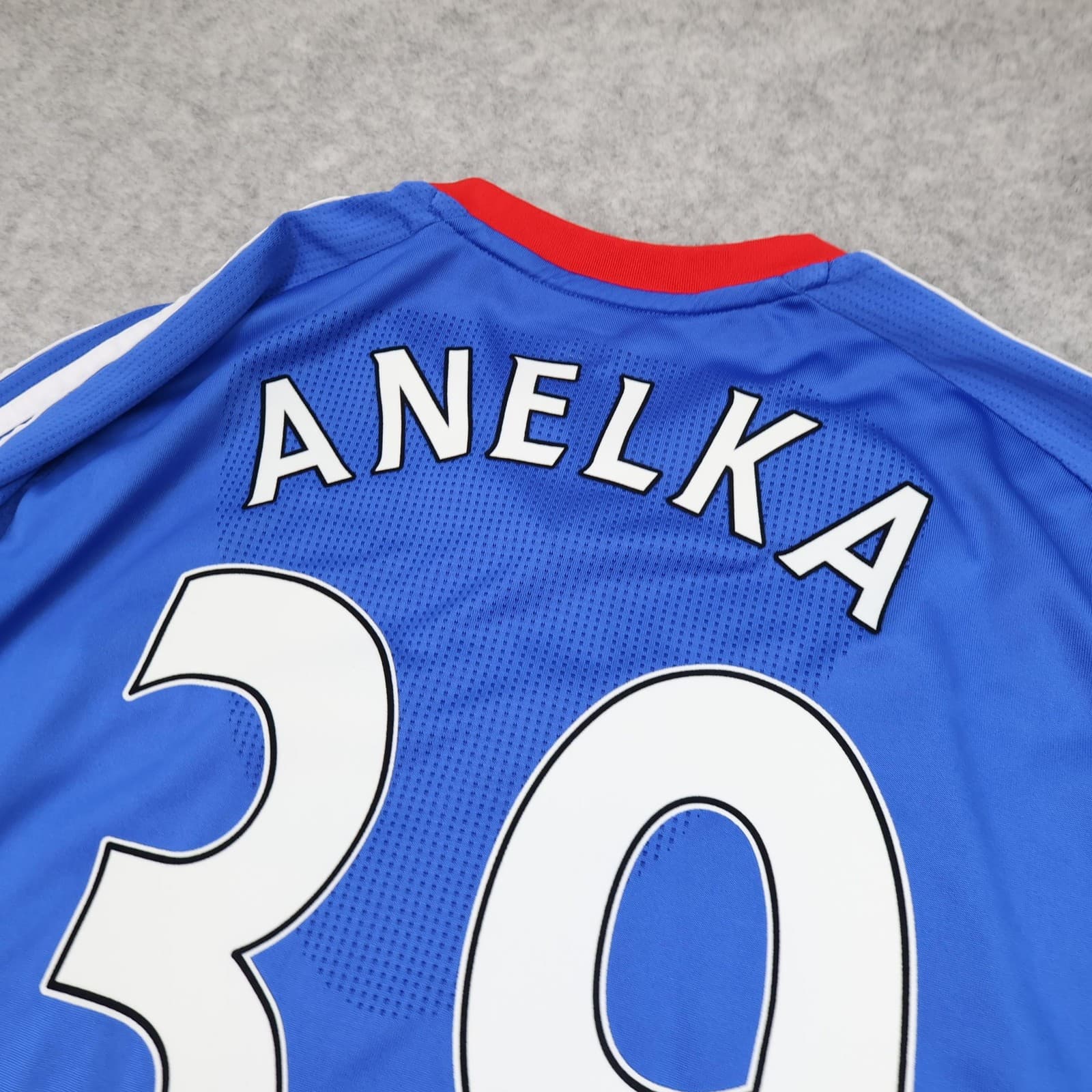 Chelsea Shirt Mens Large Blue Home 2010 2011 Adidas Anelka 39 Soccer Jersey photo 9