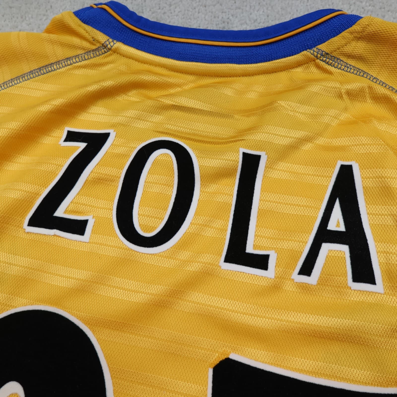 Vintage Chelsea Shirt Extra Large Yellow Third Kit 2000 2001 Jersey Zola 25 XL photo 9