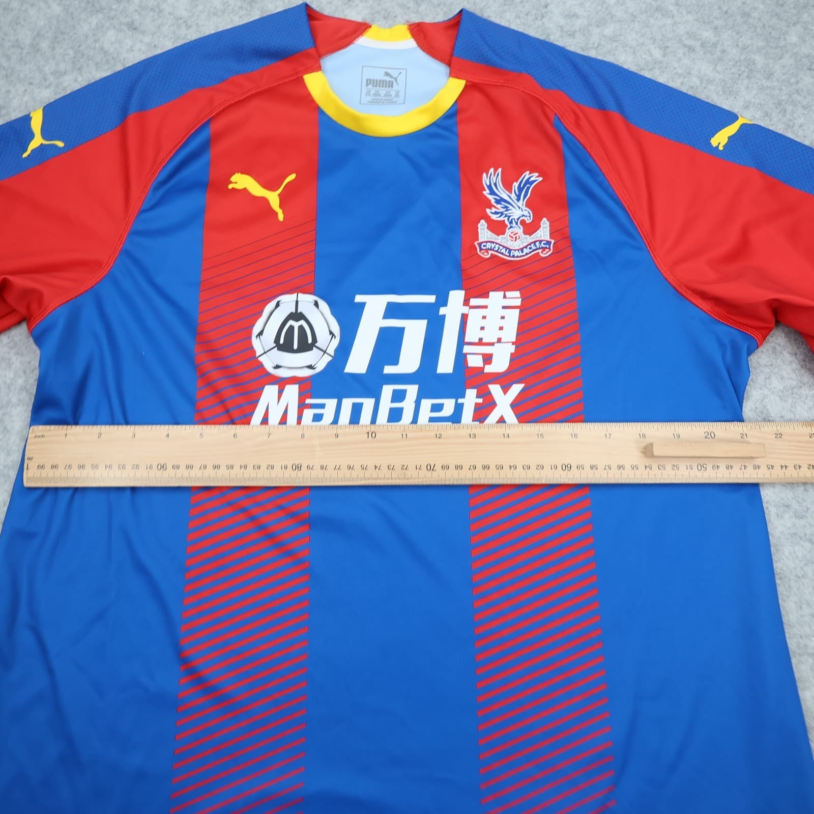 Crystal Palace Shirt 2XL Red Blue Home Kit 2018 2019 Puma Soccer Jersey 42" photo 10