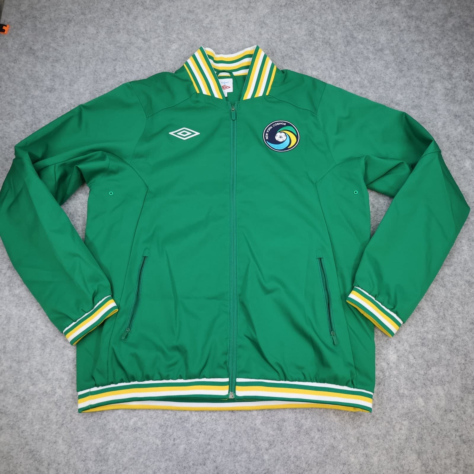 New York Cosmos Jacket Mens Large Green 2011 2012 Umbro Woven Anthem