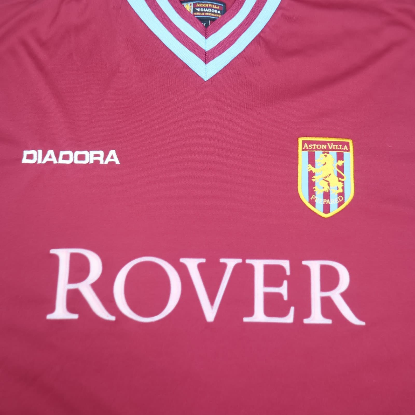 Vintage Aston Villa Shirt 3XL Burgundy Home Kit 2002 2003 Diadora Jersey 50" 52" photo 4