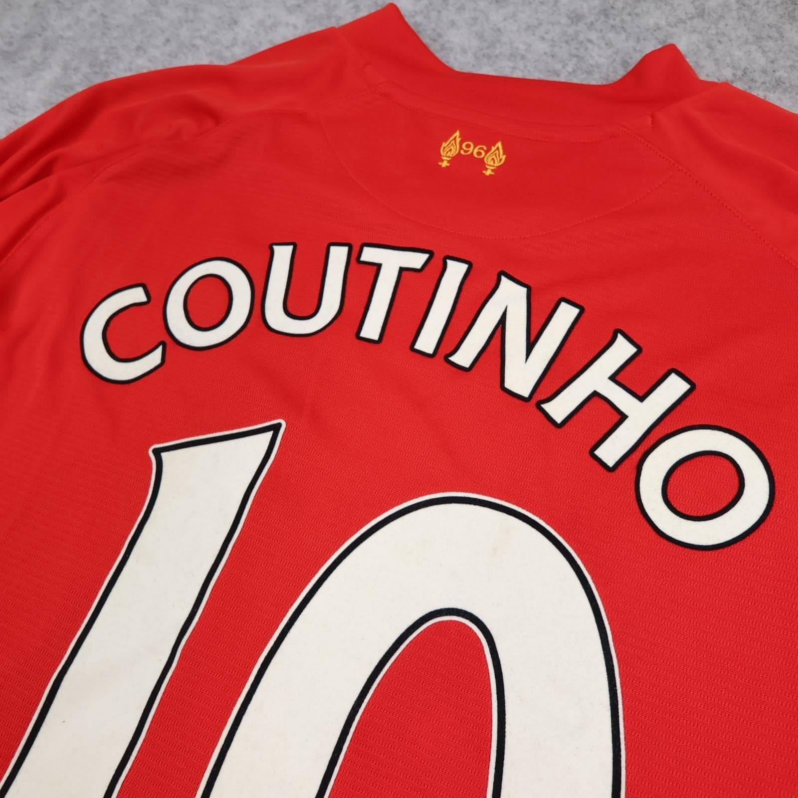 Liverpool Shirt Mens Large Red Home 2013 2014 EPL Football Warrior Coutinho 10 photo 10