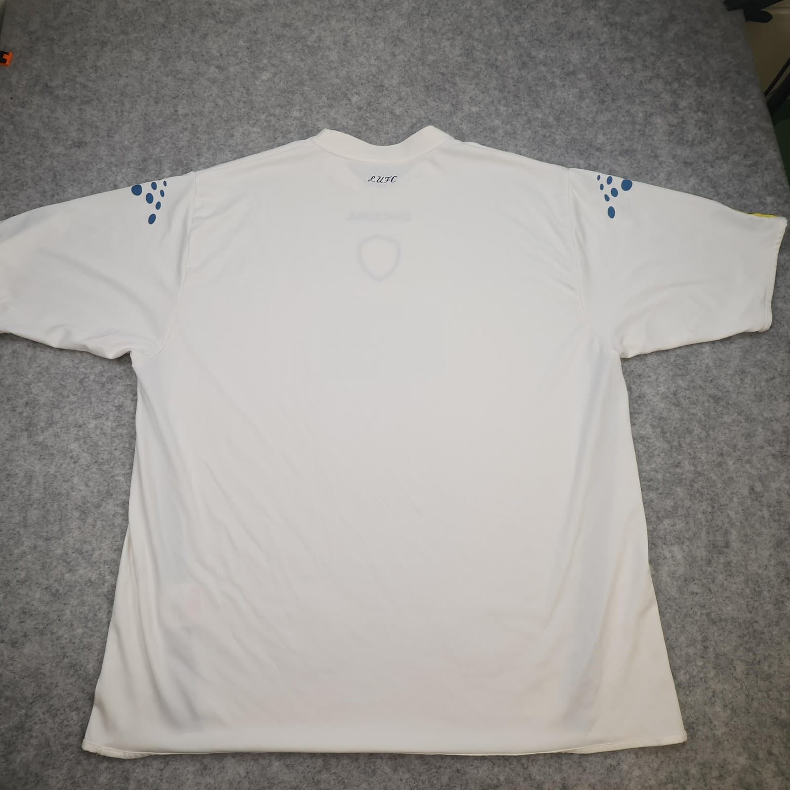 Vintage Leeds United Shirt Mens 3XL White Home 2004 2005 Diadora Whyte & Mackay photo 2