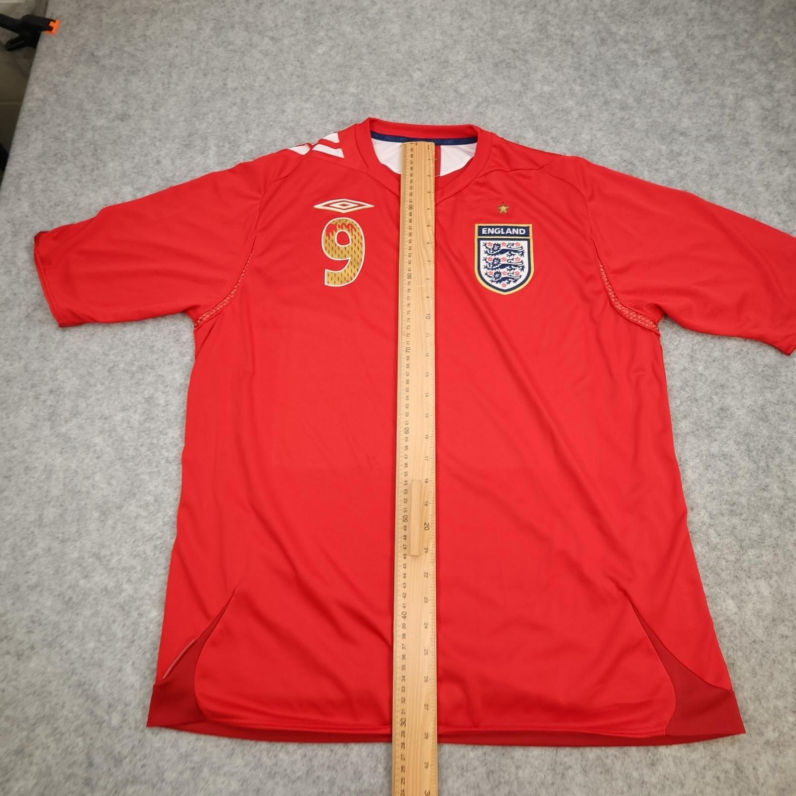 England Away Shirt Mens XL Red 2006 2008 Football Umbro Soccer Jersey Top 00s photo 11