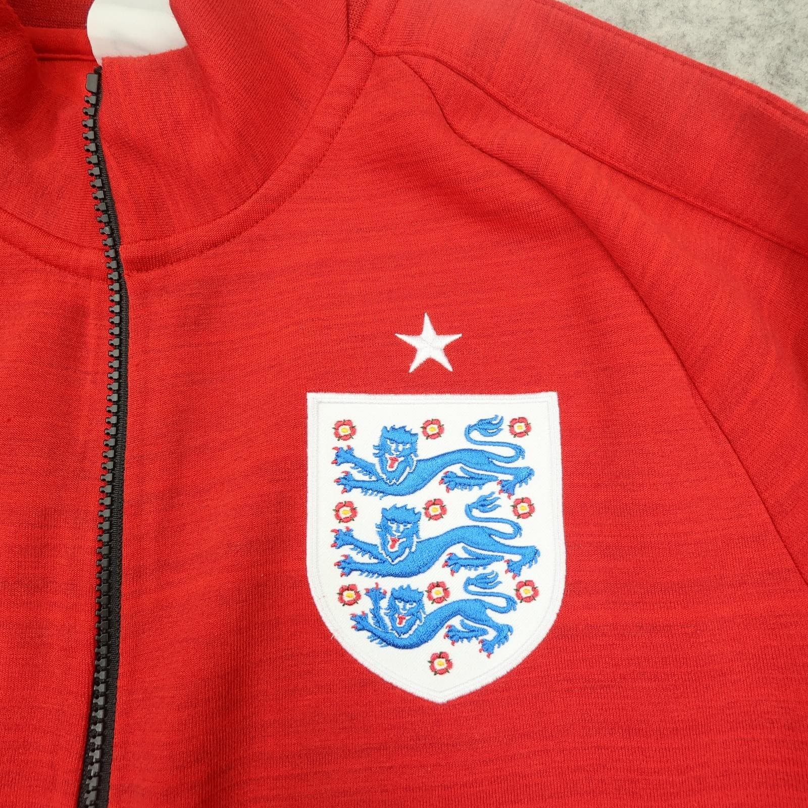 England Jacket Mens Medium Red 2014 2015 Nike Track Top Training Full Zip photo 3