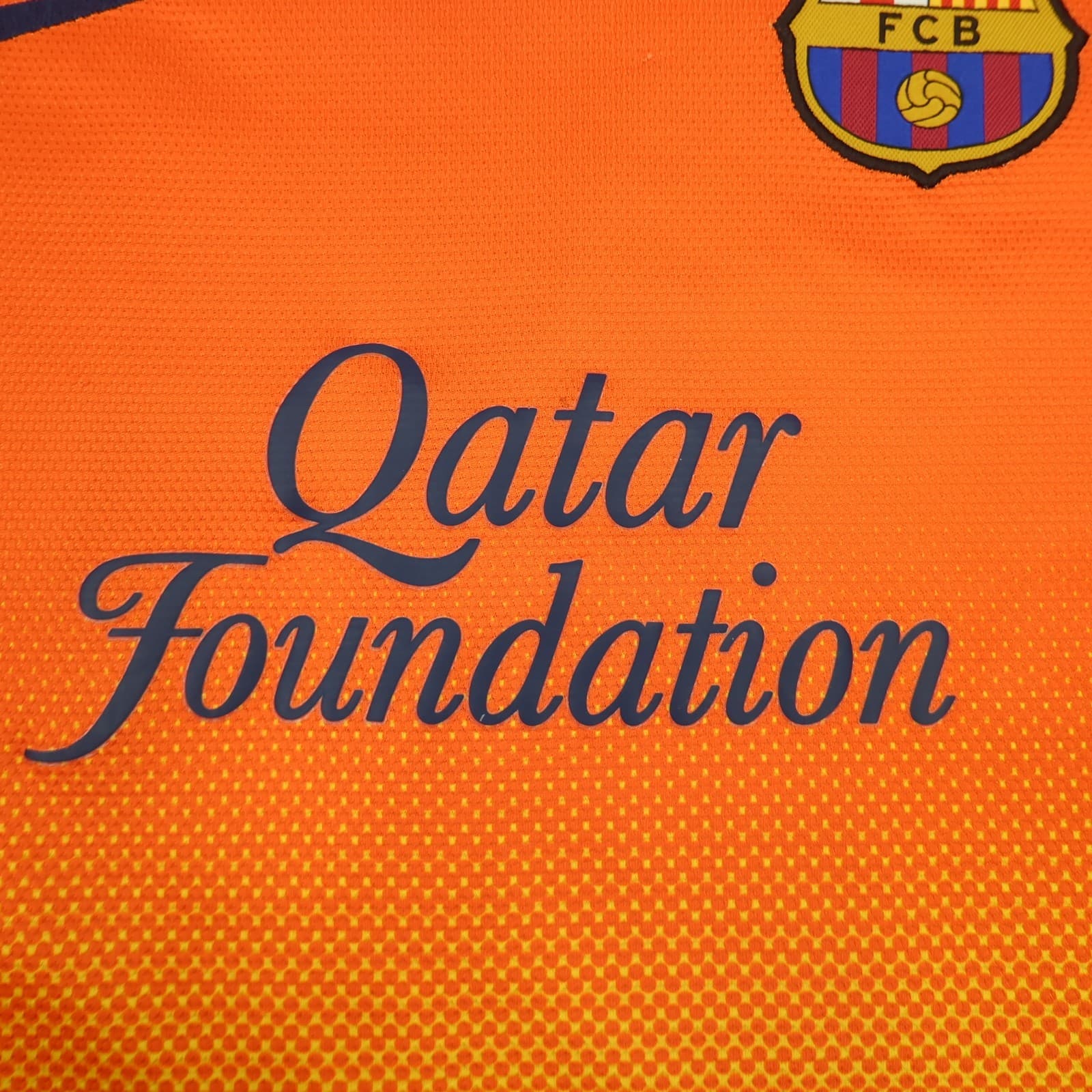 Barcelona Shirt Large Orange Away Kit 2012 2013 Nike Soccer Jersey photo 8
