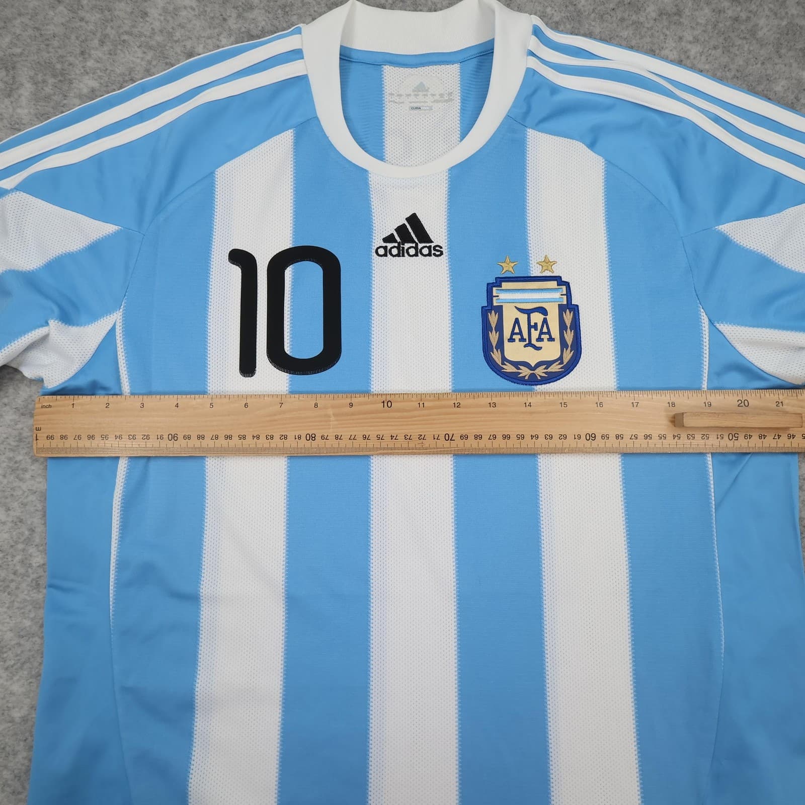 Argentina Home Shirt Mens Large Blue 2010 2011 Football Adidas Messi 10 Jersey photo 13