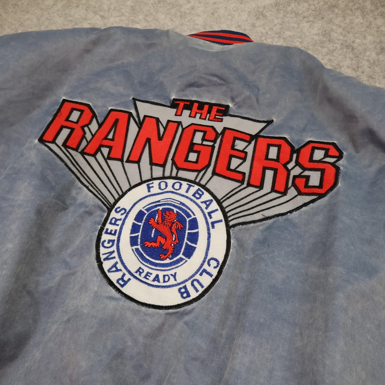 Vintage Glasgow Rangers 1990 1992 Varsity Jacket Campri McEwans Lager 90s photo 11