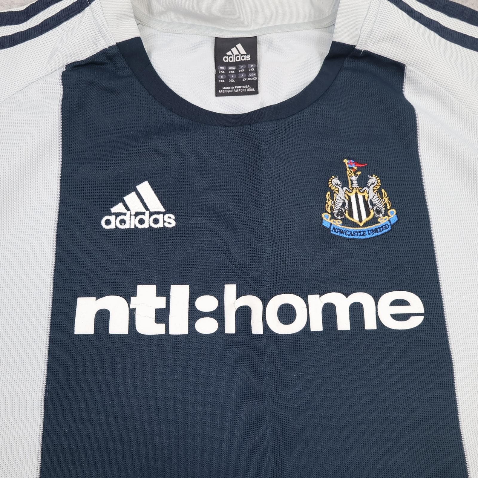 Vintage Newcastle United Shirt Mens 3XL Grey Away 2002 2003 Adidas NTL Jersey photo 3