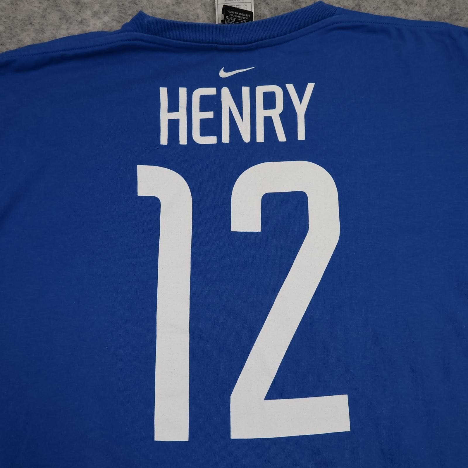 Vintage France Training Shirt Mens XL Blue 2002 Football Nike Henry 12 00s photo 13