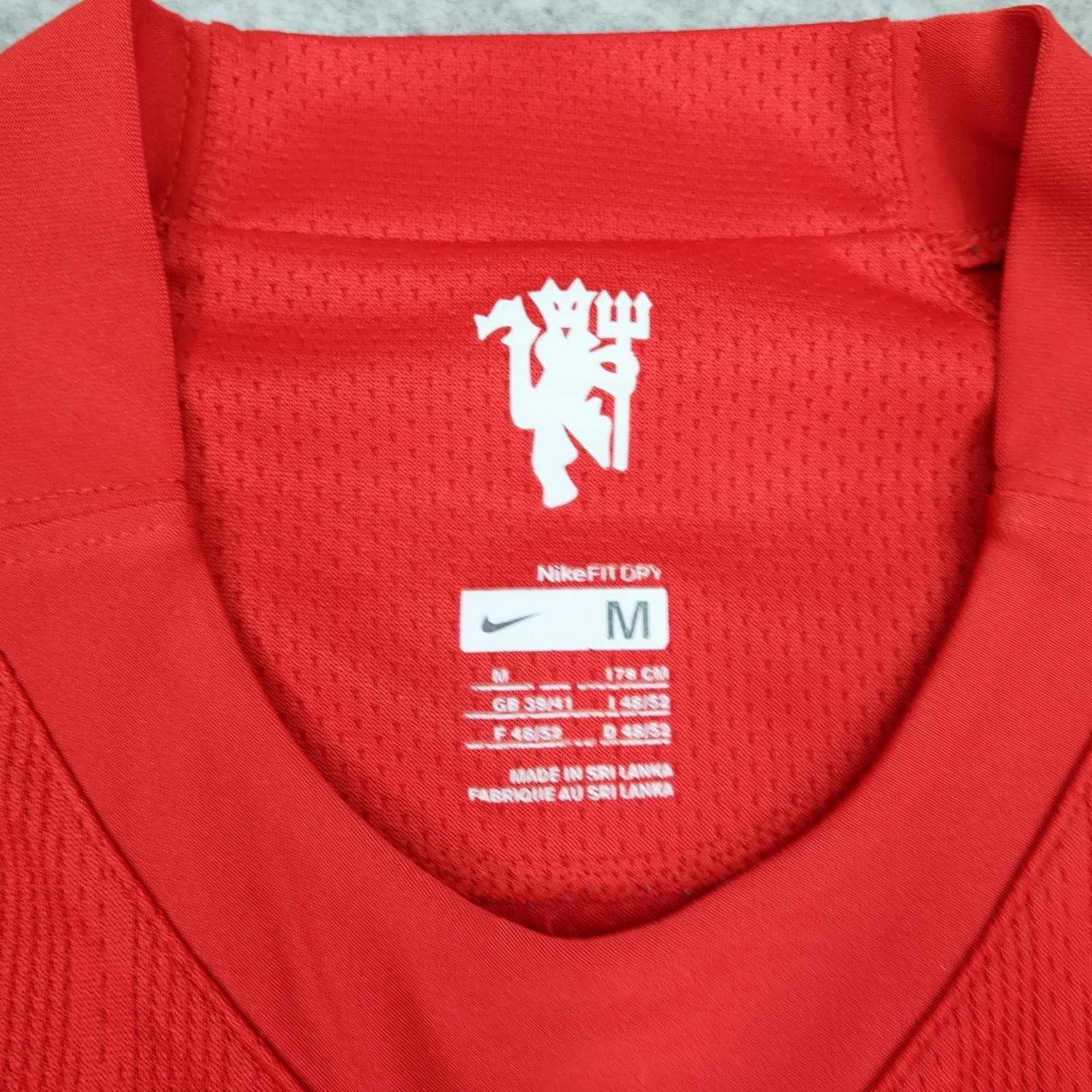 Manchester United Shirt Mens Medium Red Home 2007 2009 Nike AIG The Red Devils photo 6