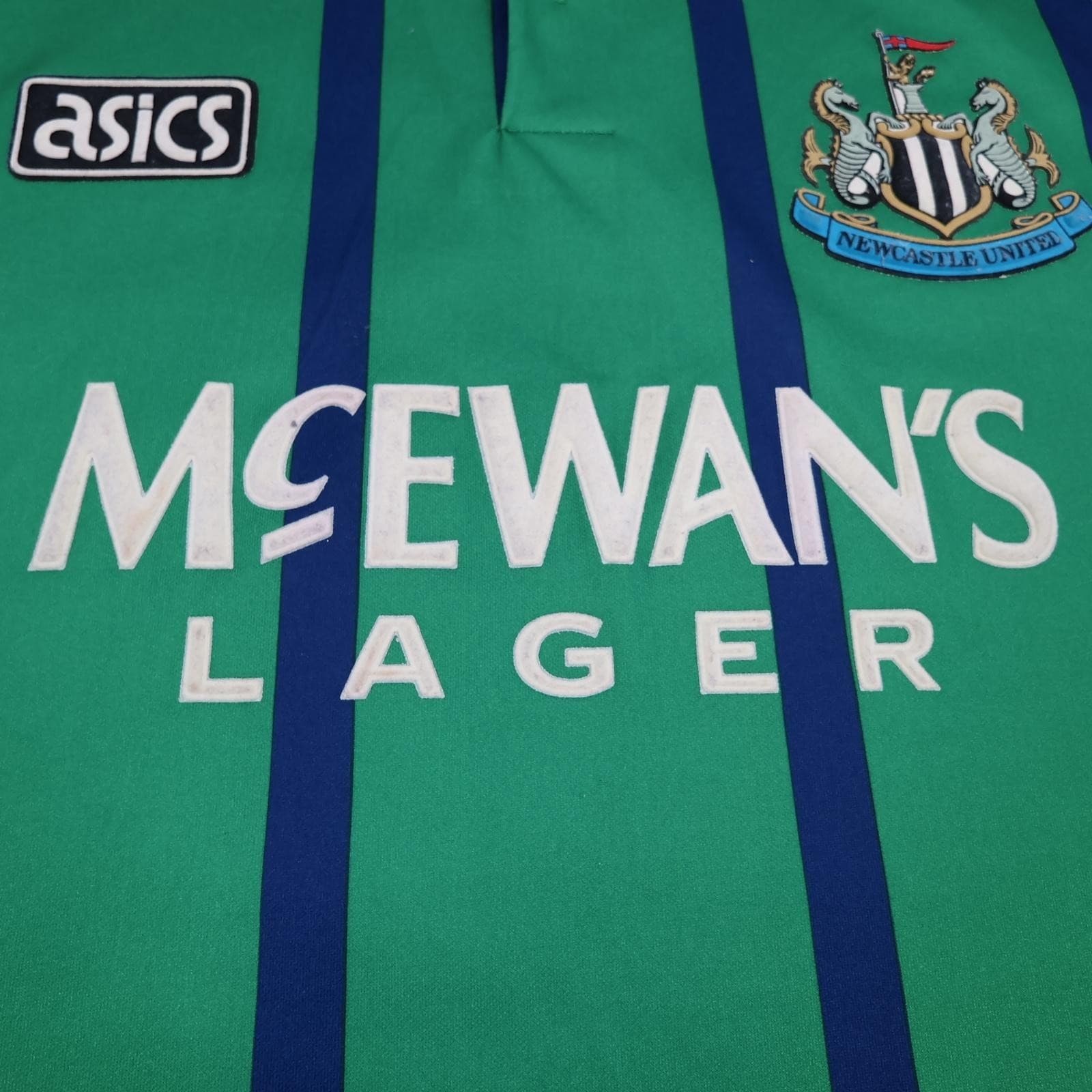 Vintage Newcastle United Shirt Mens Large Green 3rd Kit 1994 1995 Asics McEwan's photo 6