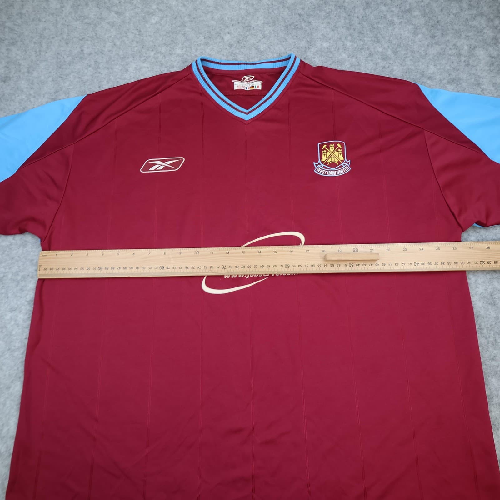 Vintage West Ham United Shirt Mens 3XL Red Home 2003 2005 Reebok Jobserve photo 10
