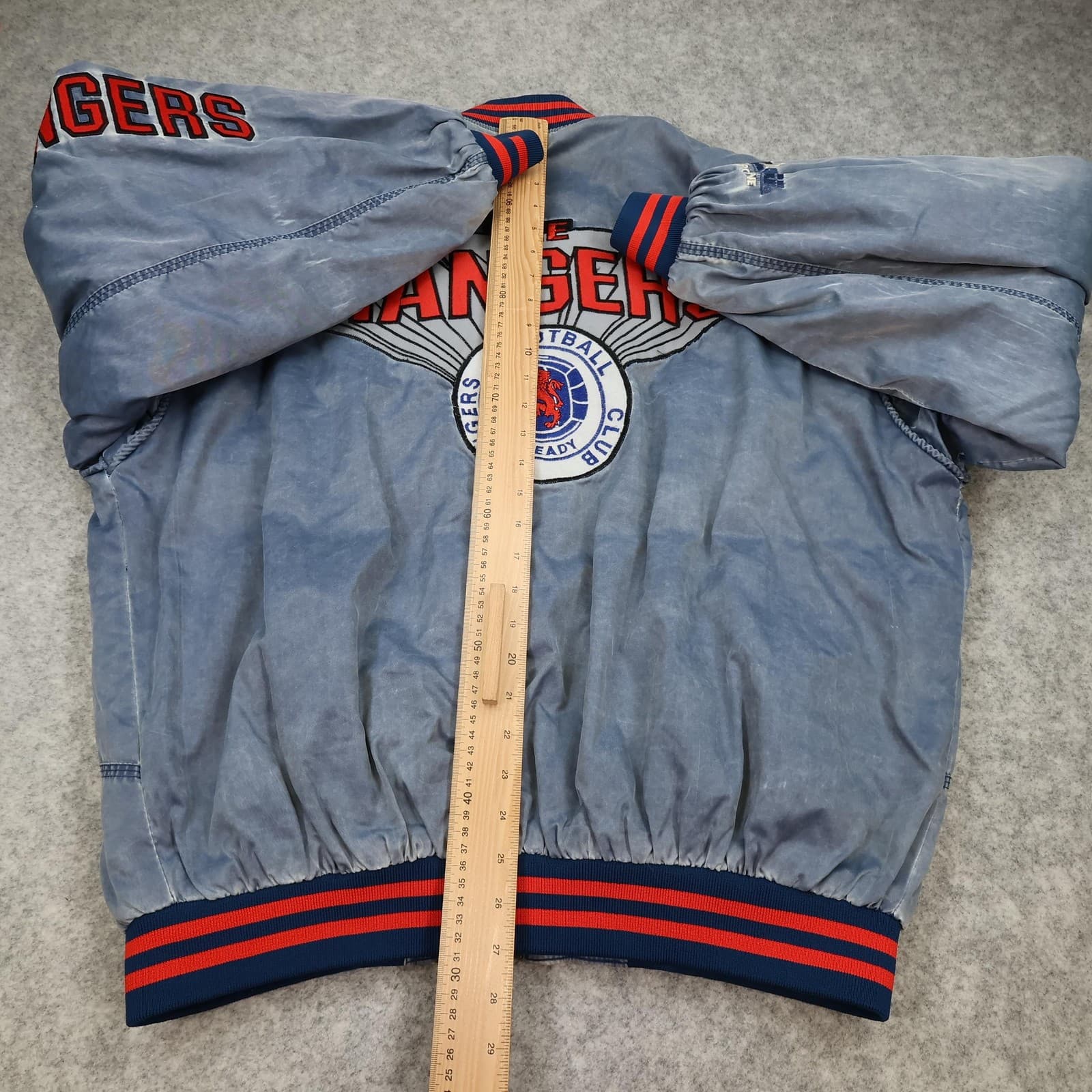 Vintage Glasgow Rangers 1990 1992 Varsity Jacket Campri McEwans Lager 90s photo 14