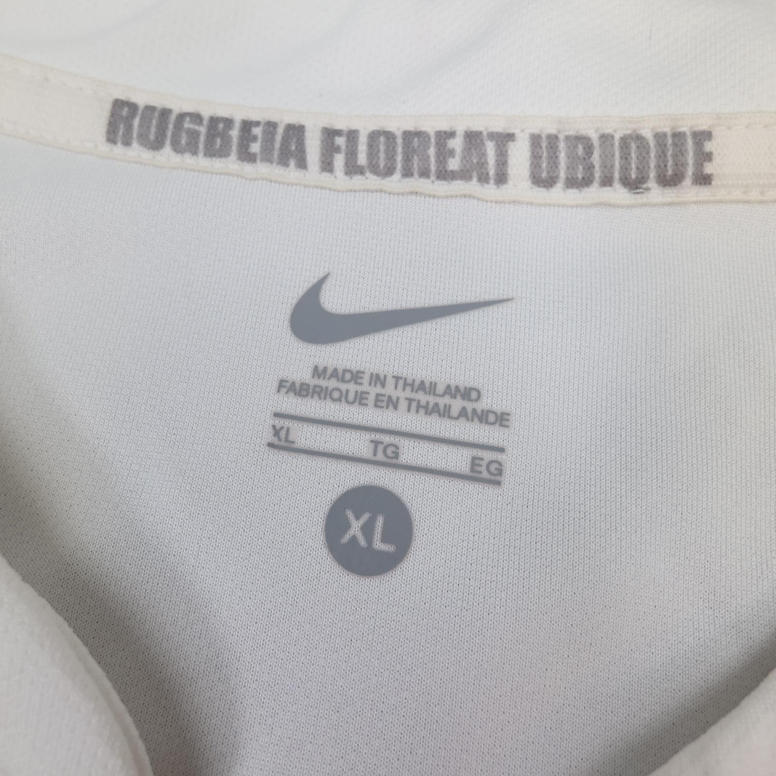 England Rugby Shirt Mens XL White Grey 2010 2011 Rugby Union Nike O2 Jersey photo 6