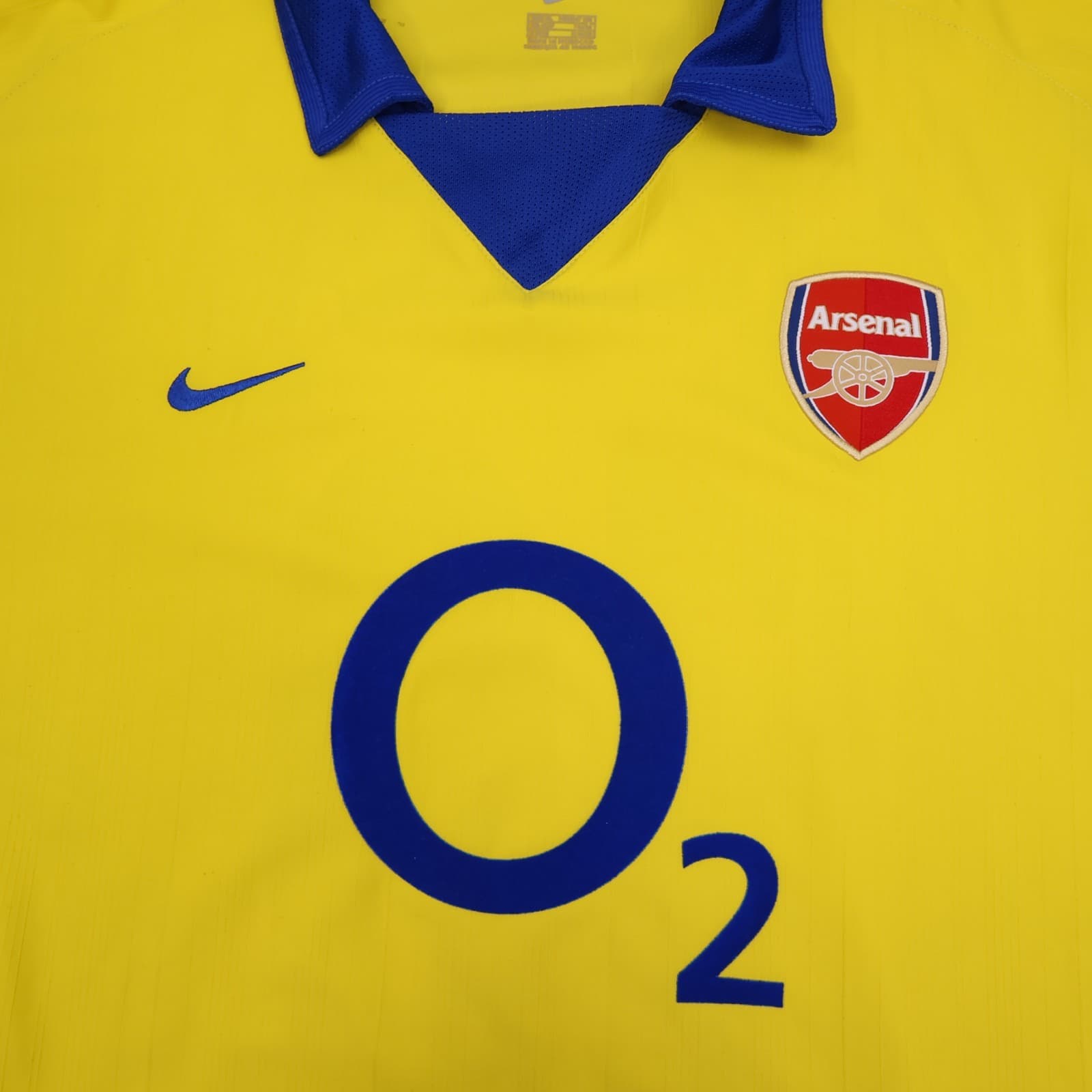 Vintage Arsenal Shirt Extra Large Yellow Away Kit 2003 2004 Bergkamp Jersey photo 5