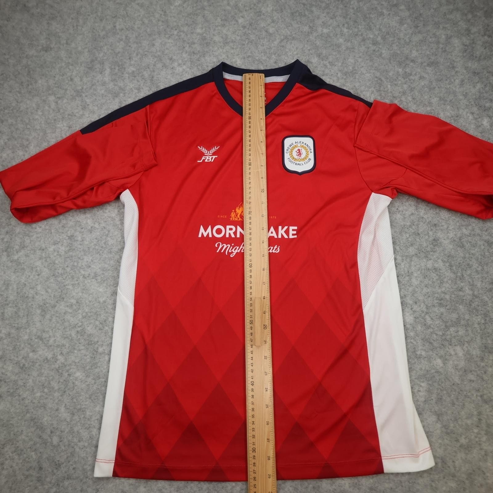 Crewe Alexandra Shirt Mens Large Red Home EFL 2018 2019 FBT Mornflake Jersey photo 9