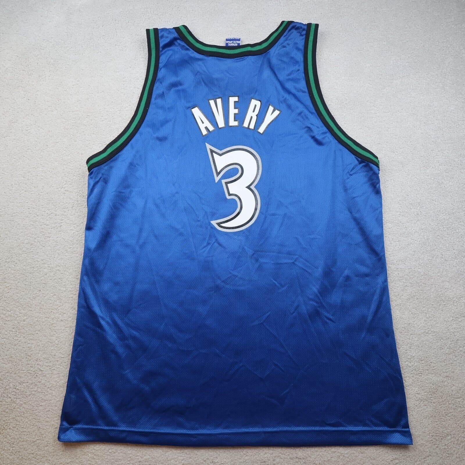 Vintage Minnesota Timberwolves Jersey Large Champion 90s NBA Will Avery 44 photo 2